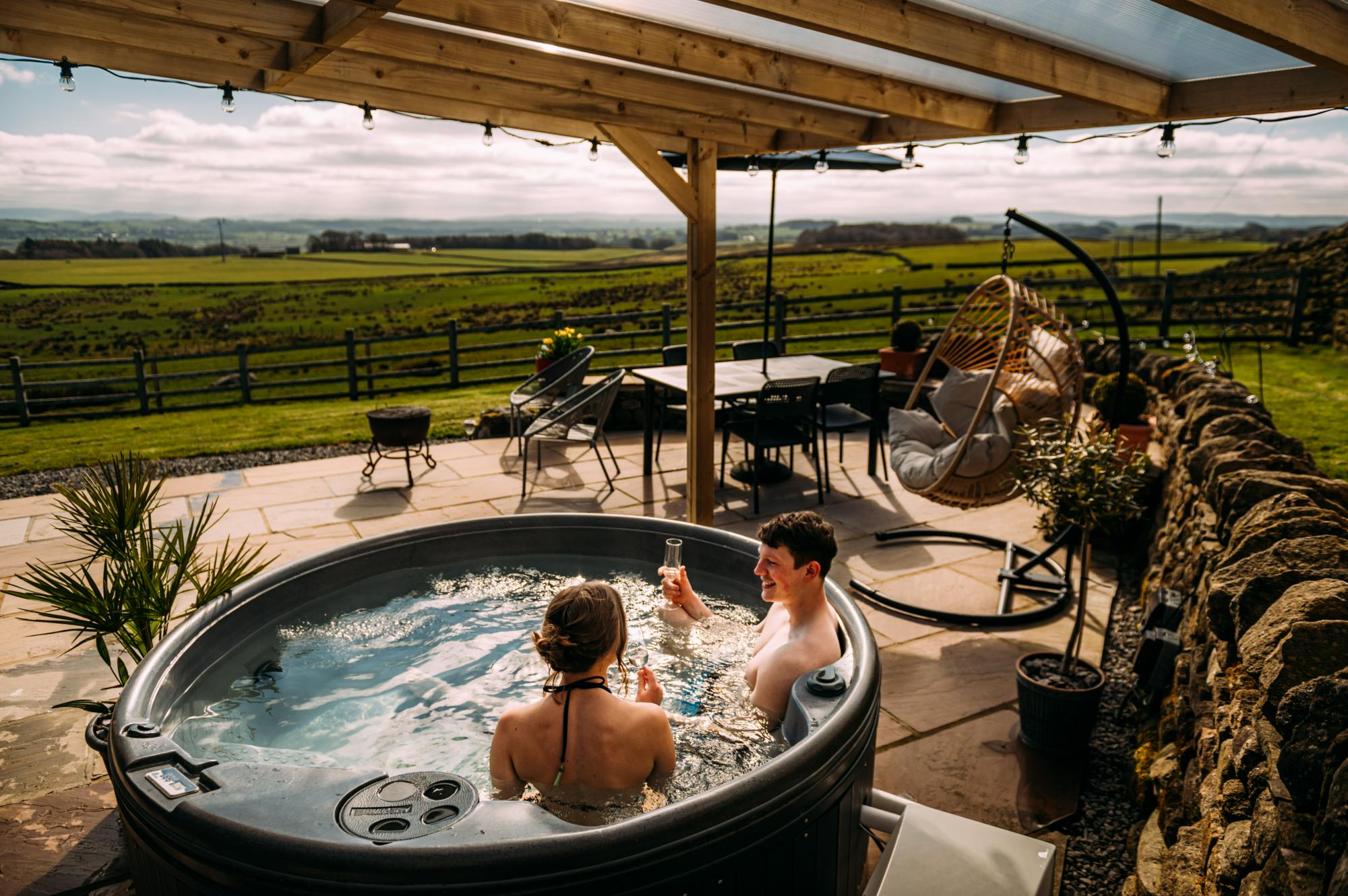 Holly Bush Hill hot tub and patio