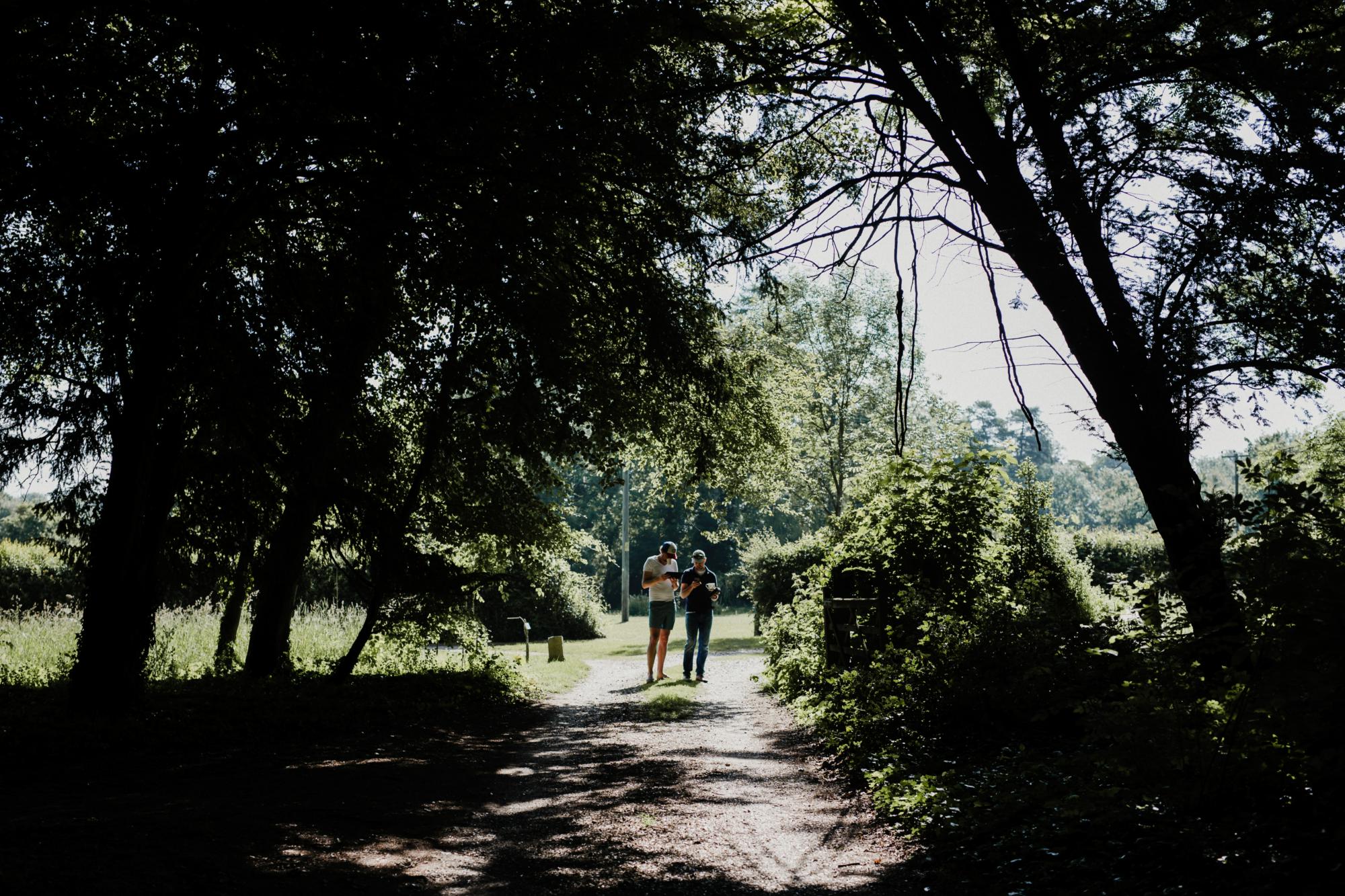 Walking in the grounds of the Cholderton Estate.