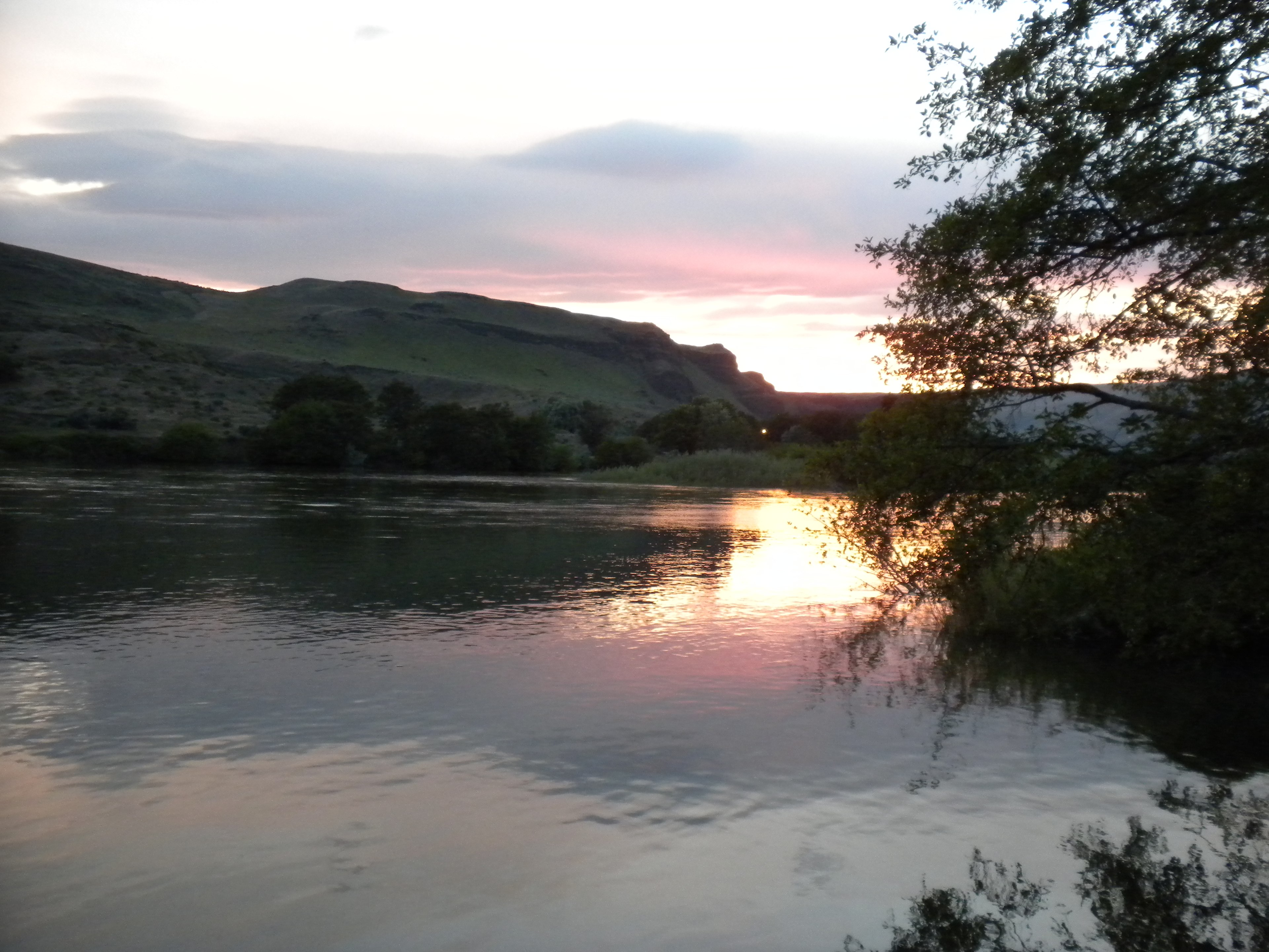Sunset from our camp spot.