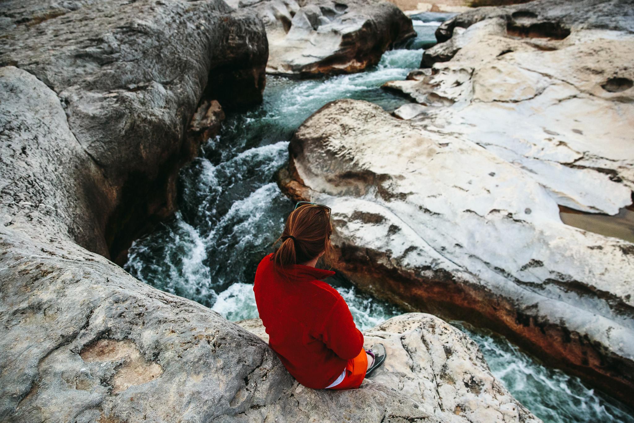 the view from the lower falls