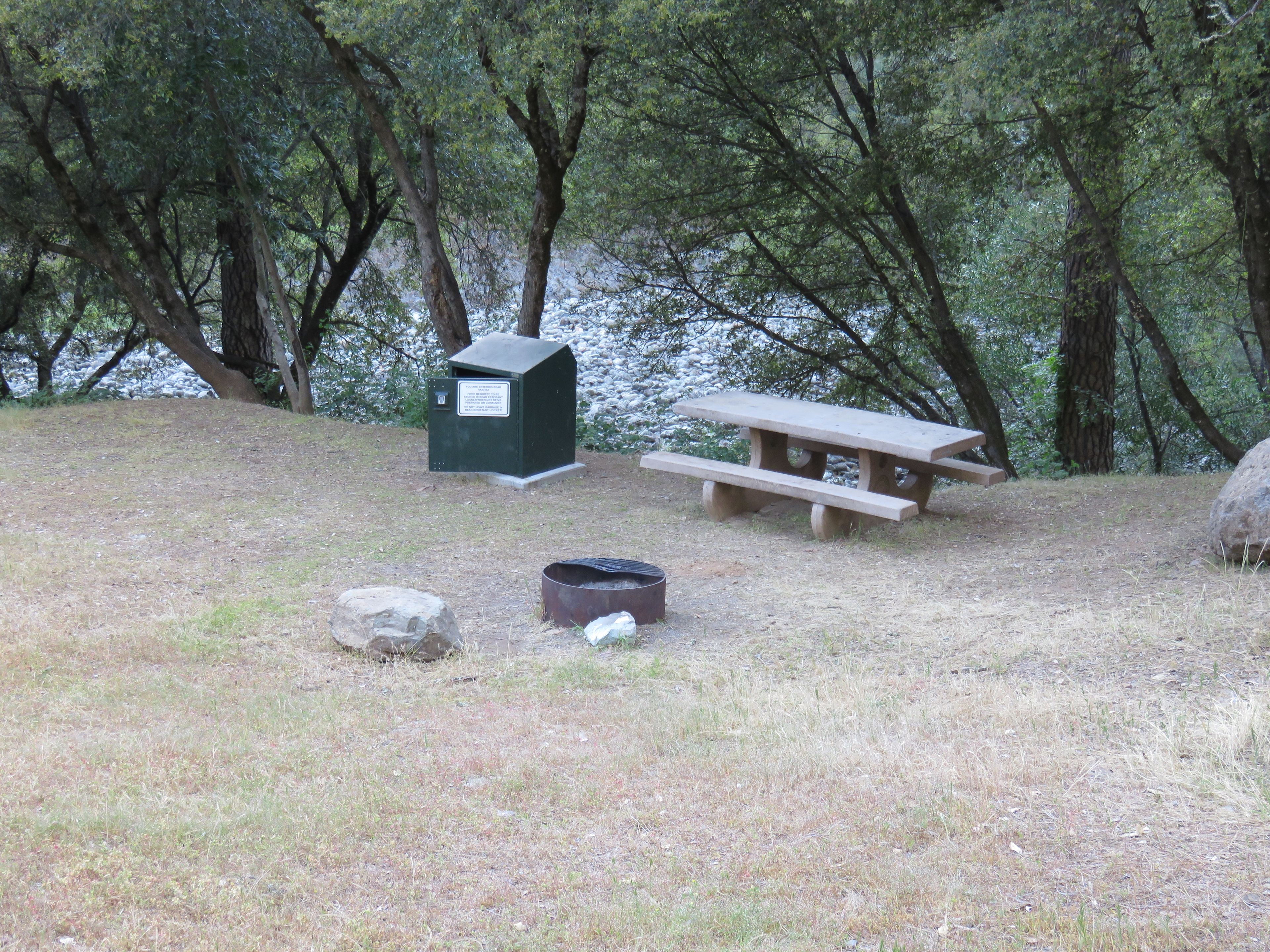 Typical site (all sites have a bear locker)