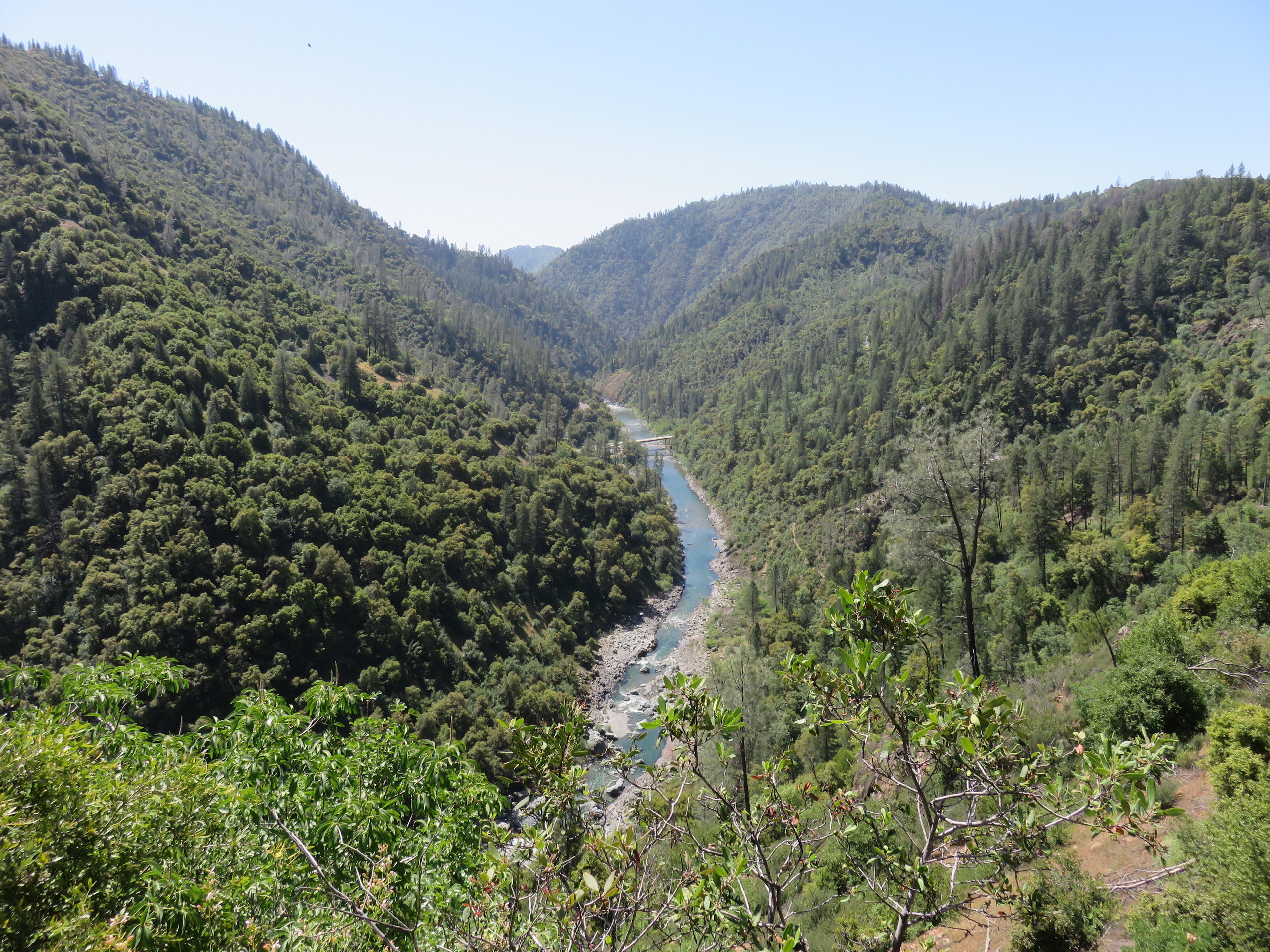 View of campground and bridge from the awesome Stevens Trail hike (http://www.everytrail.com/guide/stevens-trail-colfax)