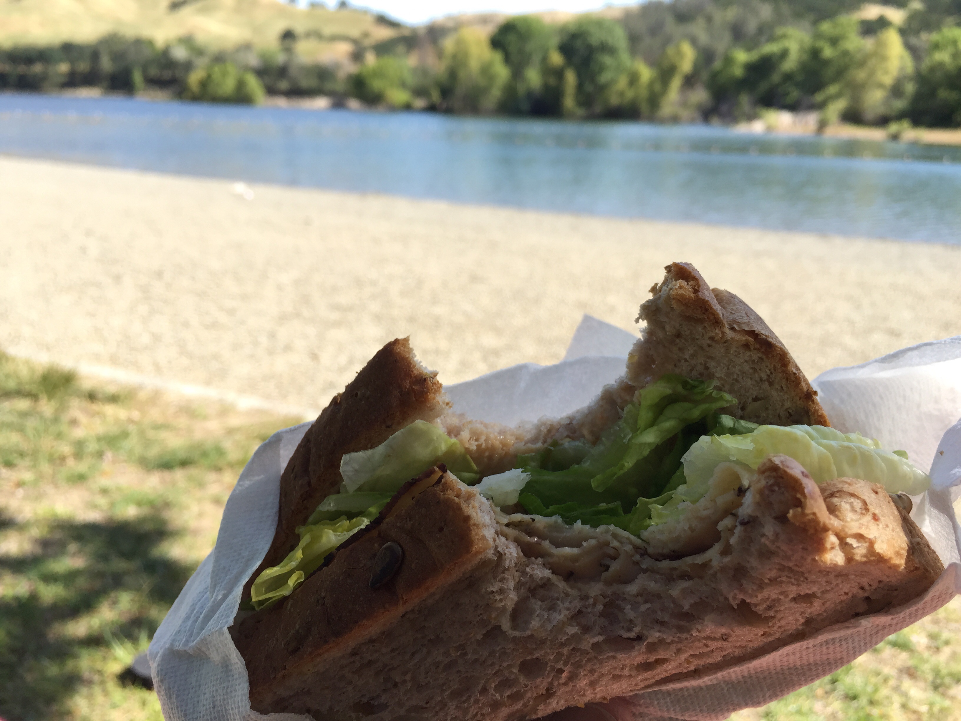 Lunch at the lake's beach area