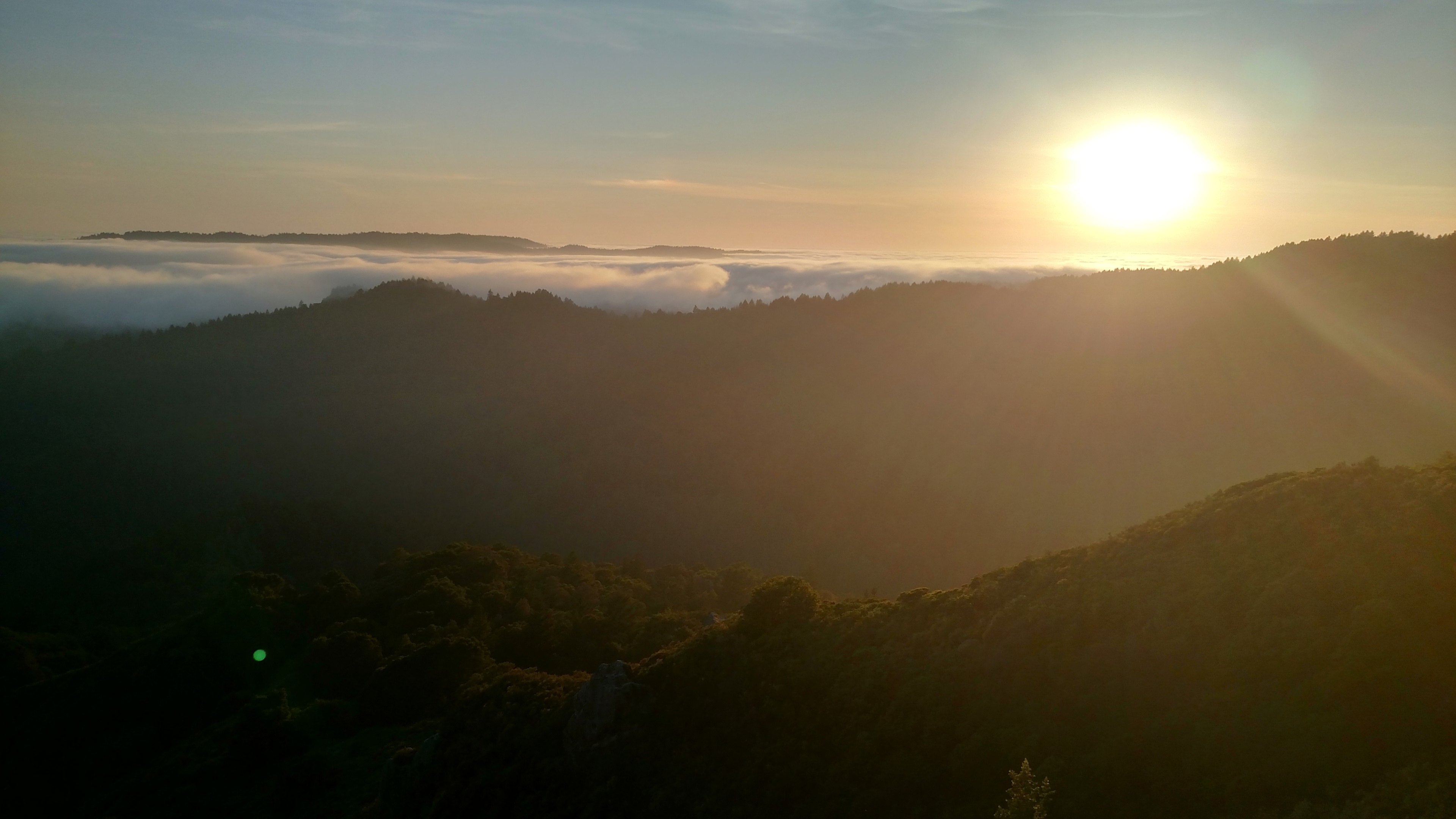 Sunset vista from the Saratoga Gap trail