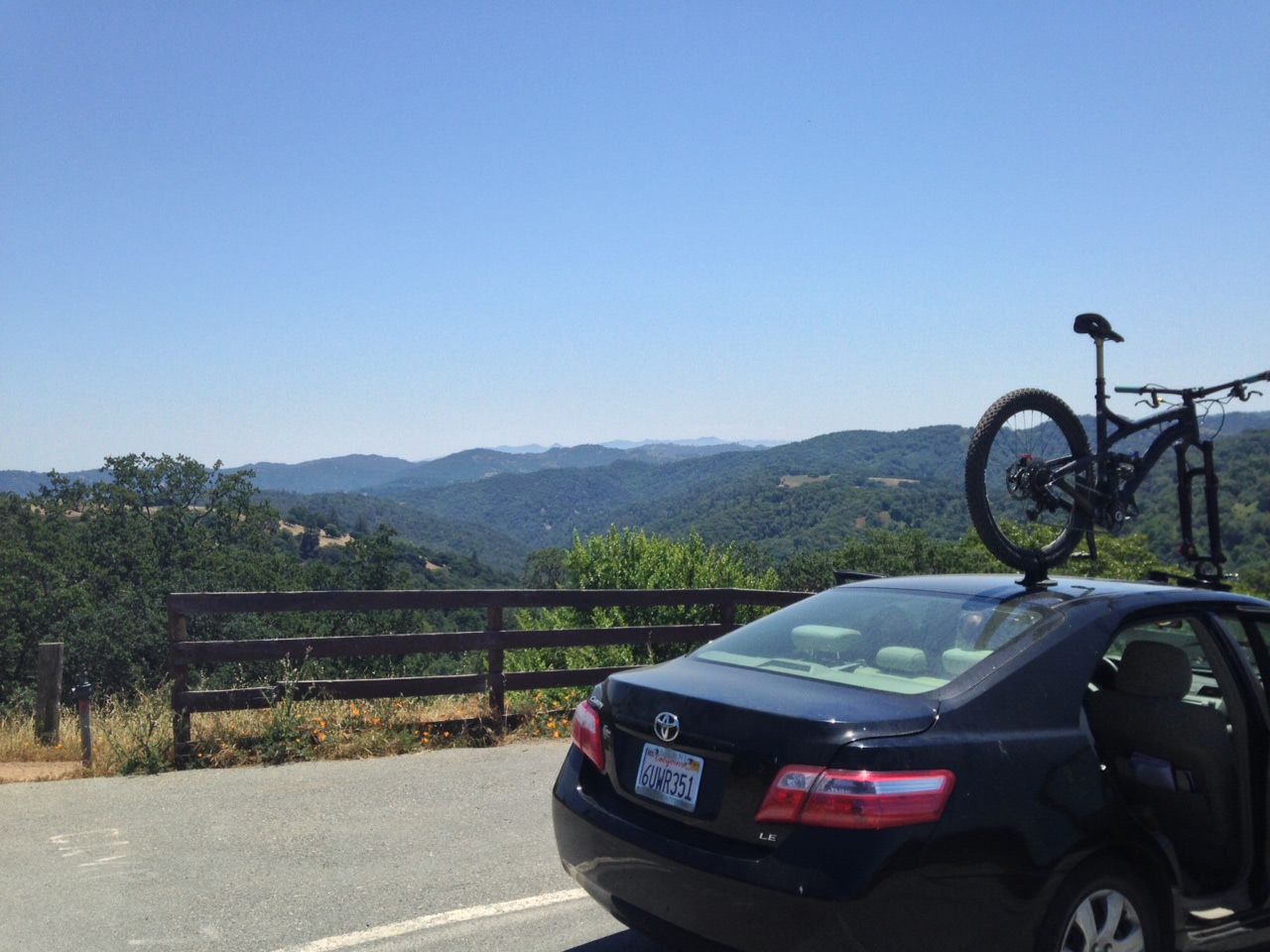 View of the valley from the parking lot for sites 4-7