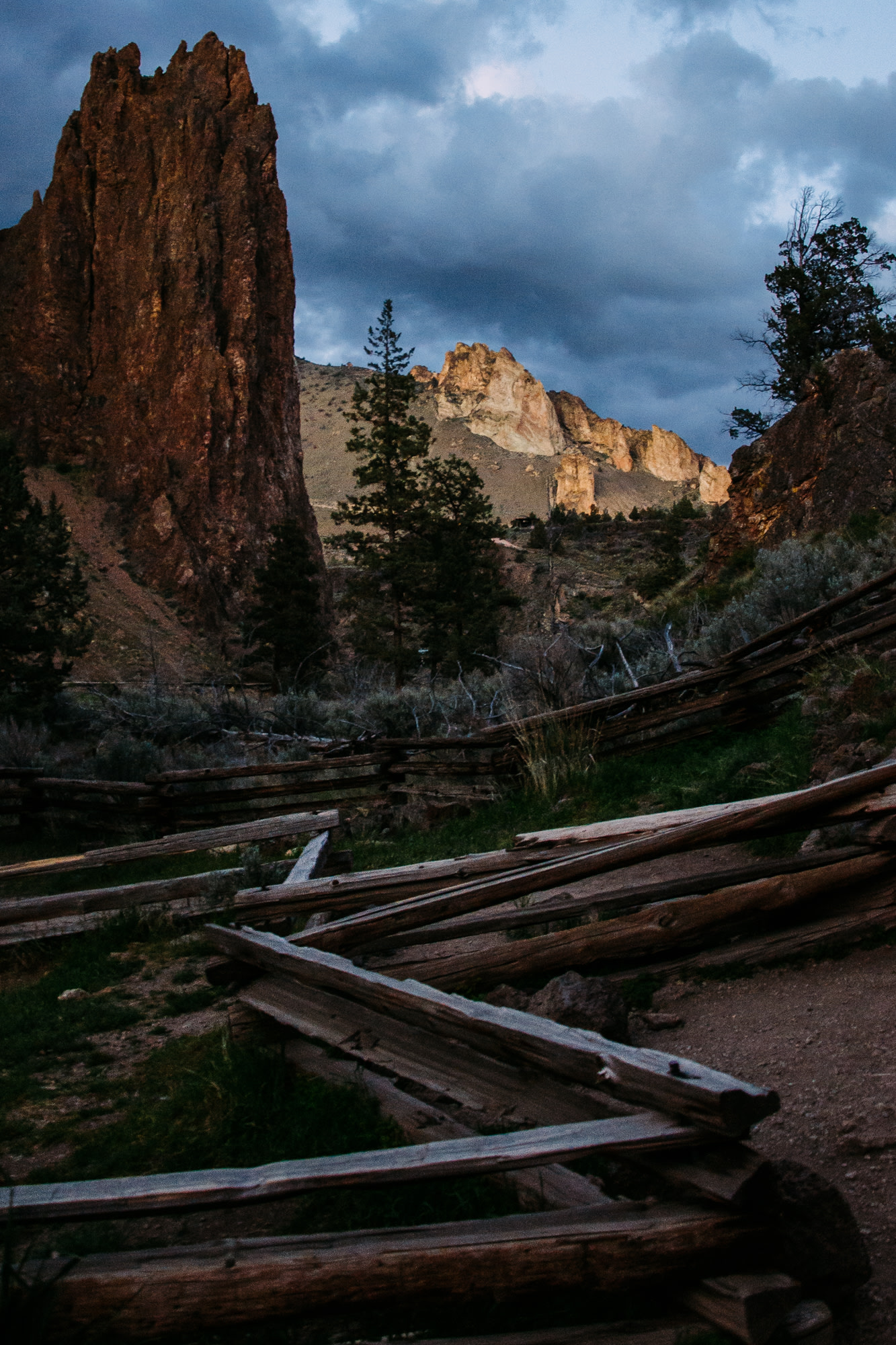 Hiking back to camp after a day of climbing