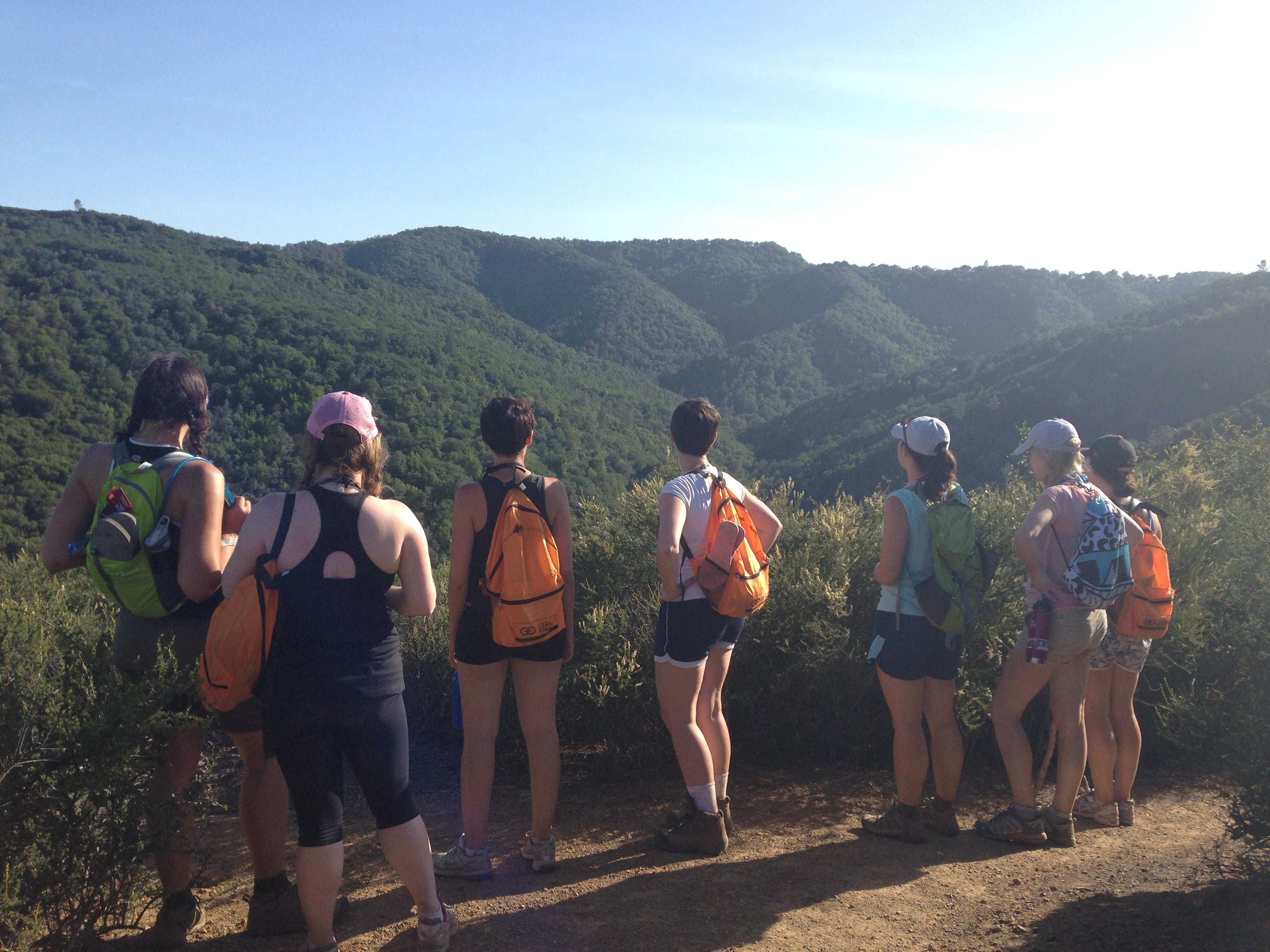 Trail Mavens on our return hike from China Hole to Manzanita Group Camp.