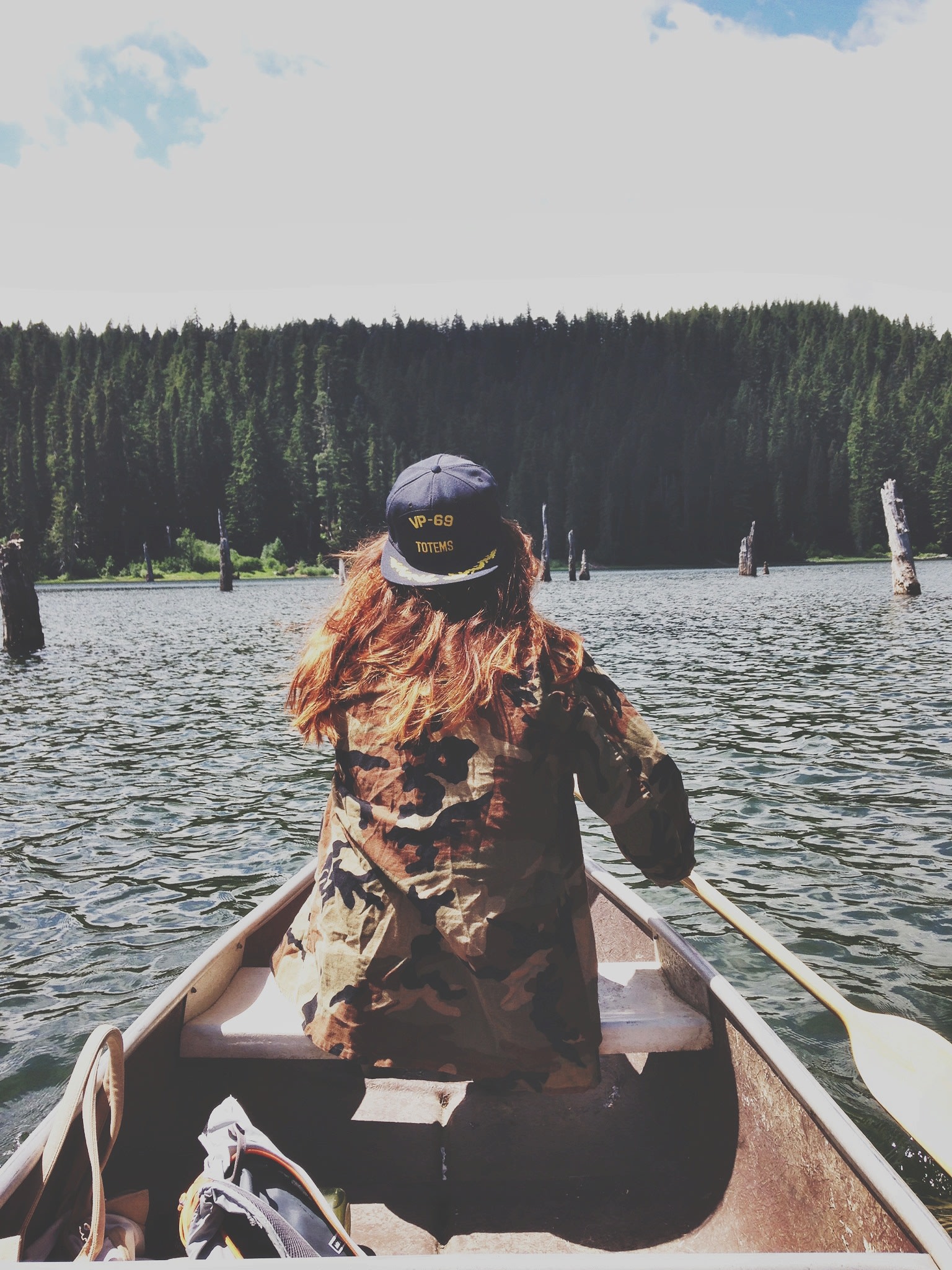 Canoeing among the stumps