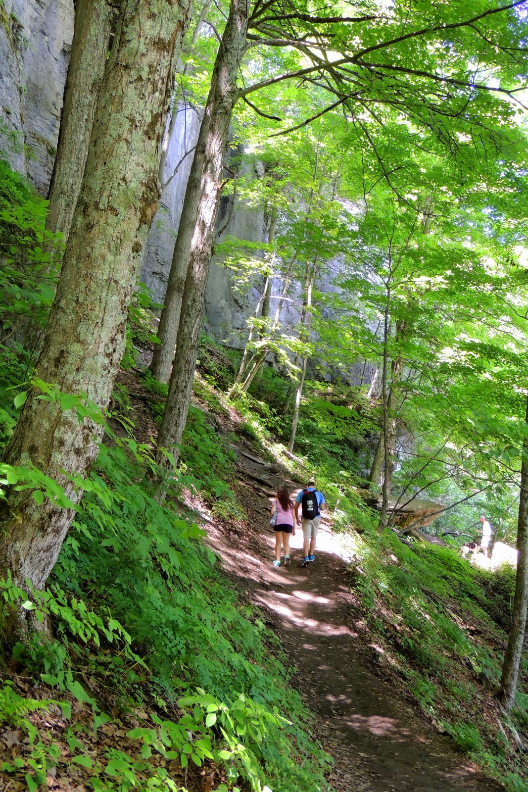 Cliff-hugging trails are a respite from the heat of a summer day.