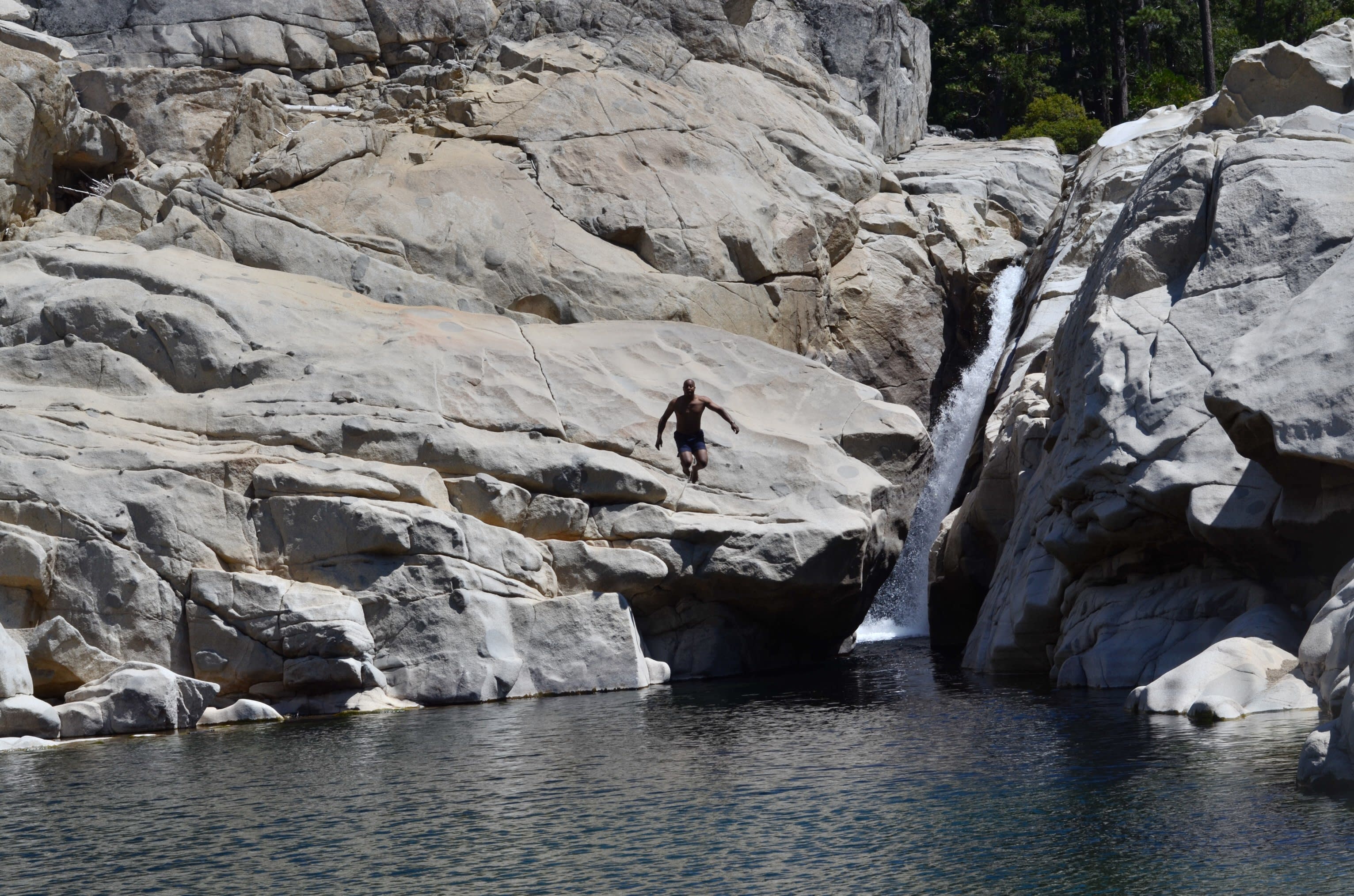 Swimming hole at end of the reservoir