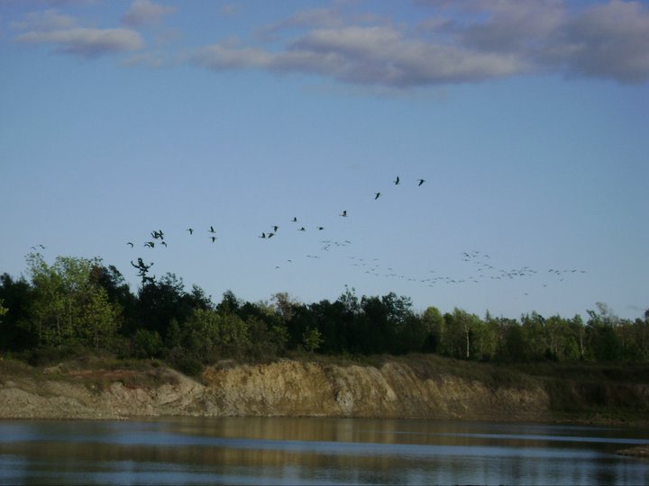 Abandoned Quarry at North end of park.