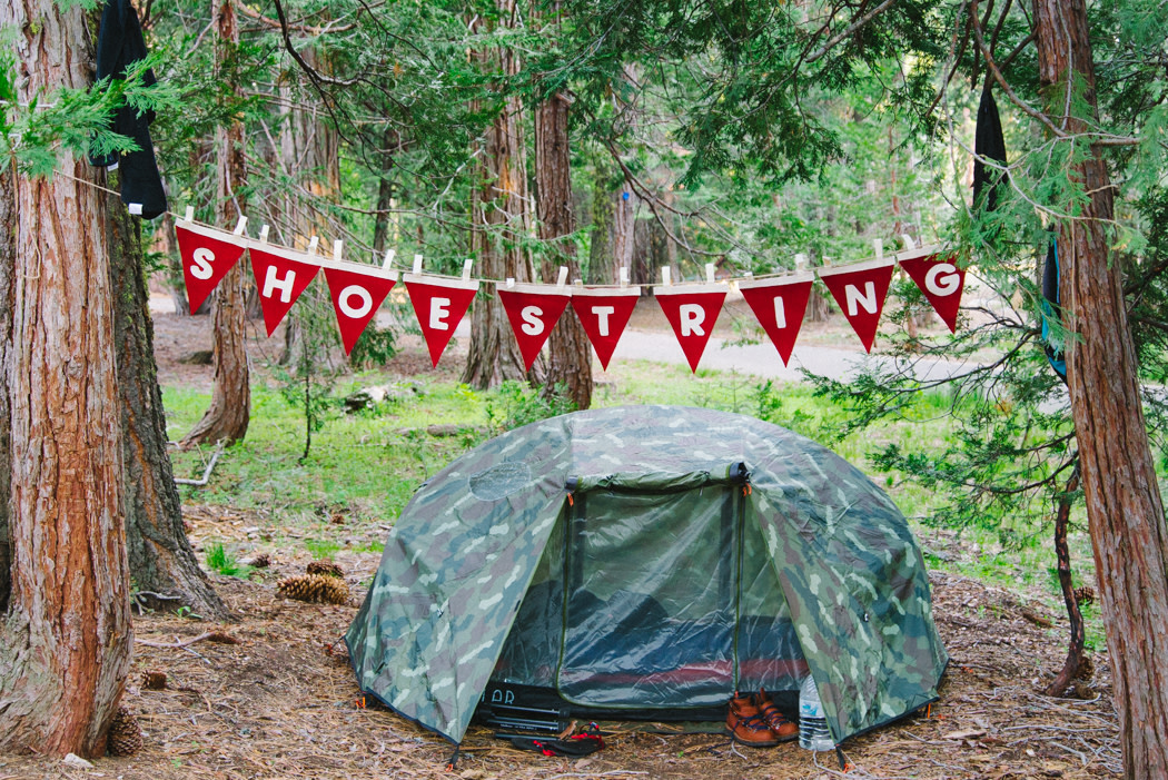 Perfect campsite between the trees