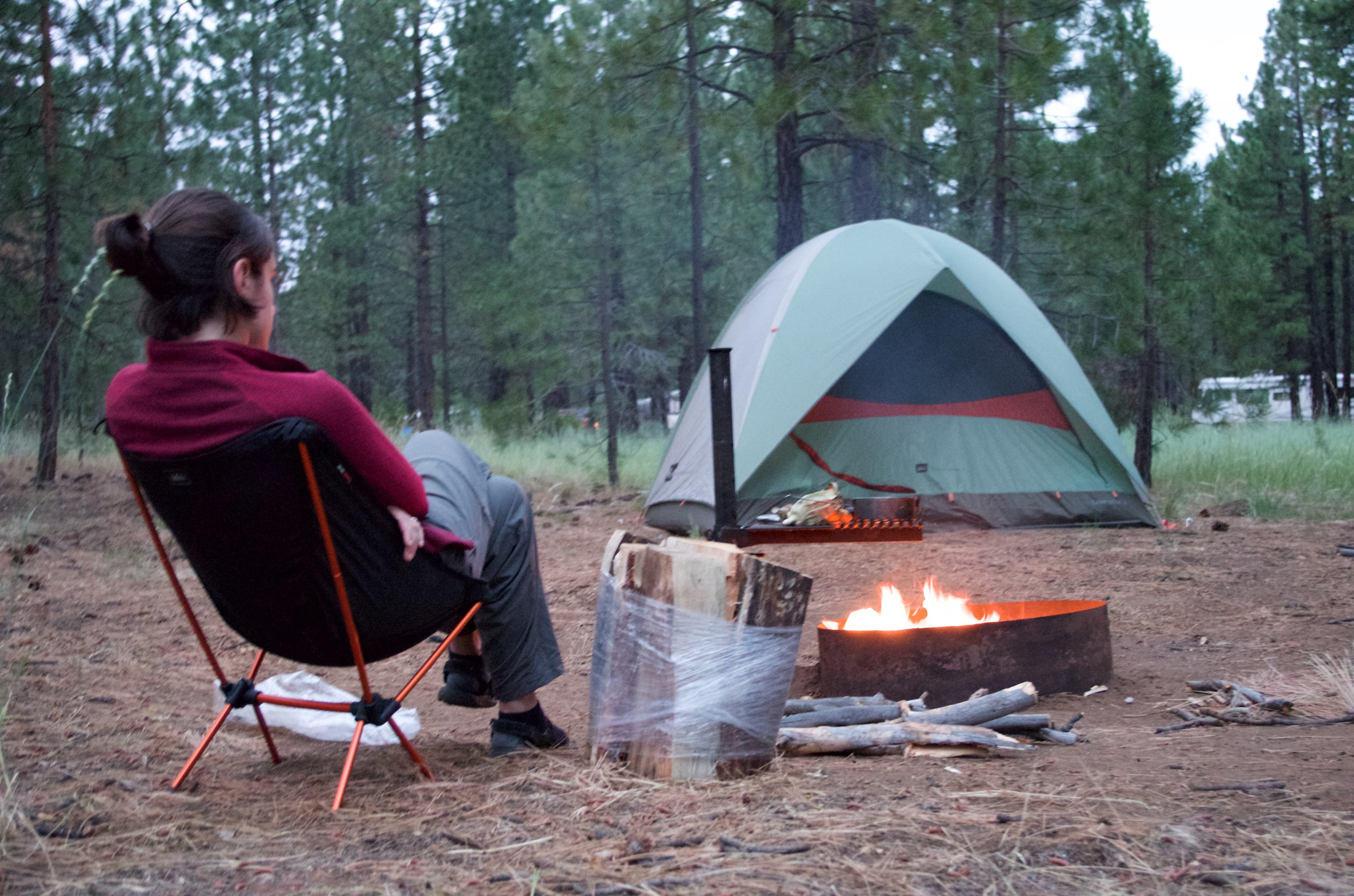 The campsites are well spaced, but because the trees are too, there's not a ton of privacy. But it's definitely less packed than the other campgrounds around the lake.