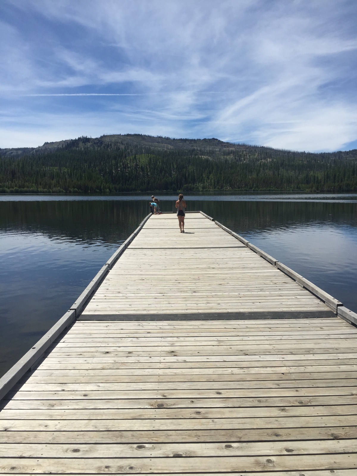 Looking straight out from the dock.