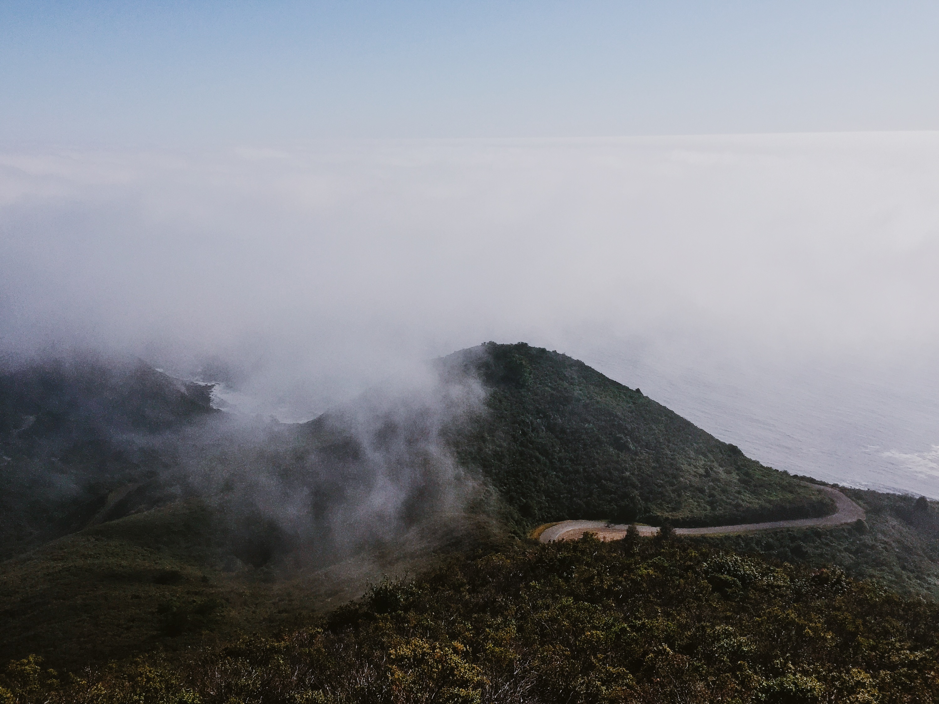 Driving up Nacimiento Fergusson Road towards Prewitt Ridge.