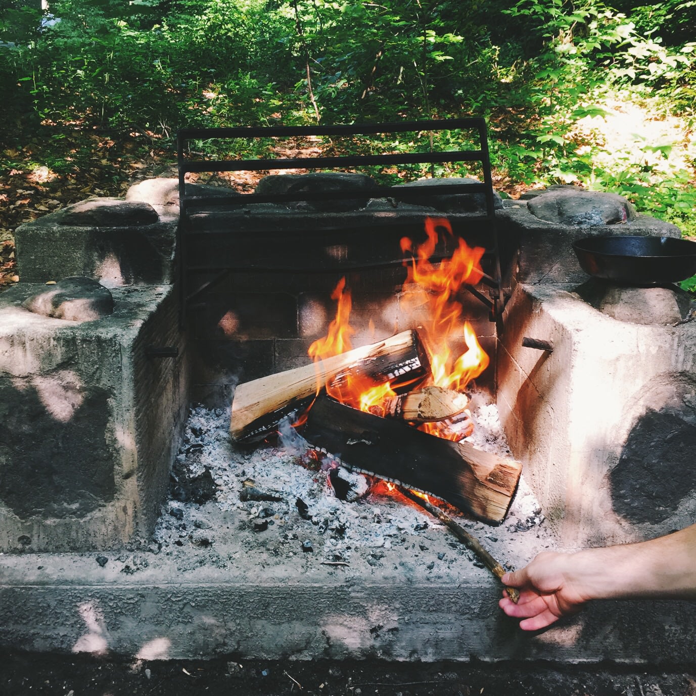 Concrete fire pits - make some awesome campfire recipes here.