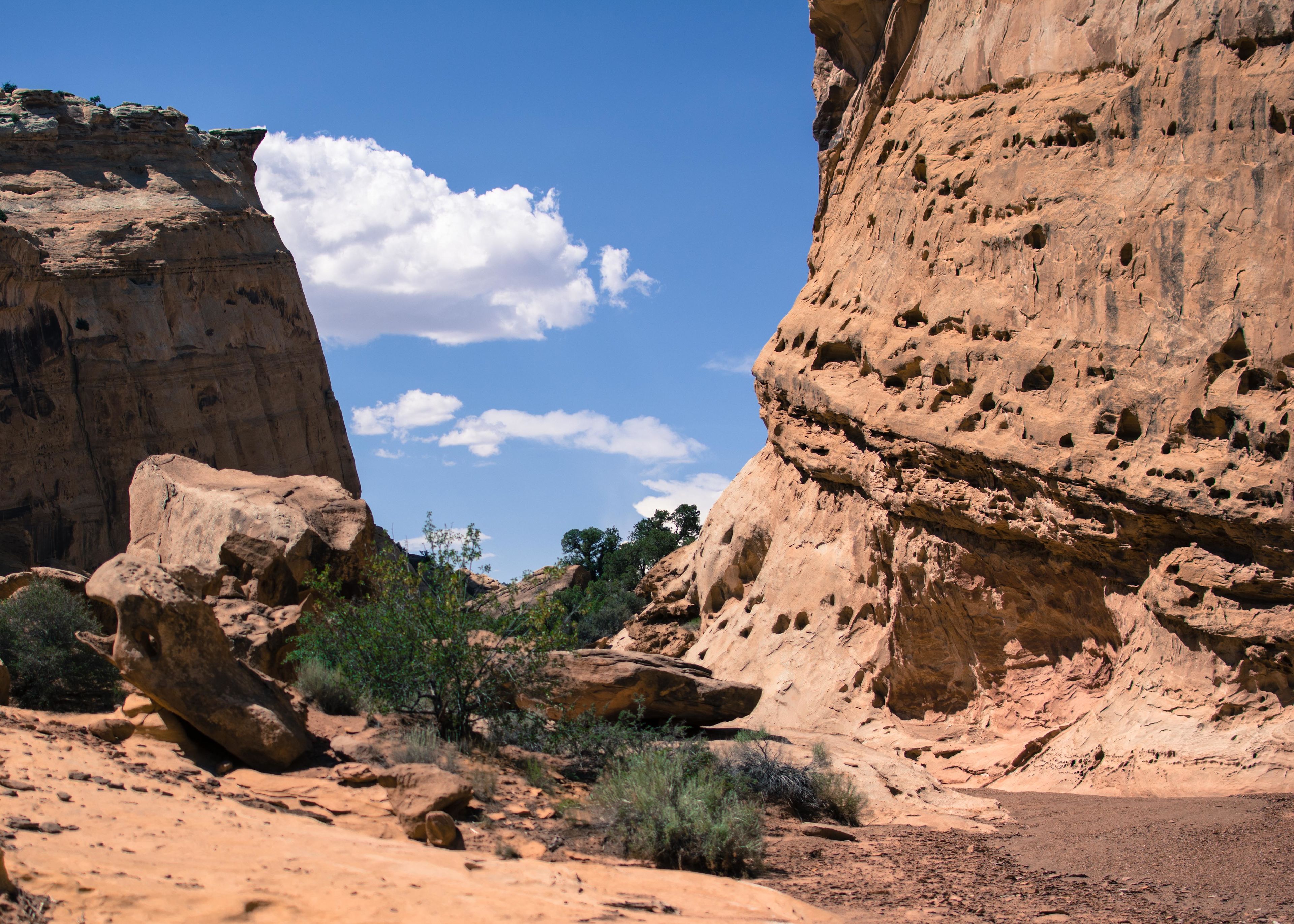 The mouth of Wildhorse Canyon, just around the corner from Goblin Valley