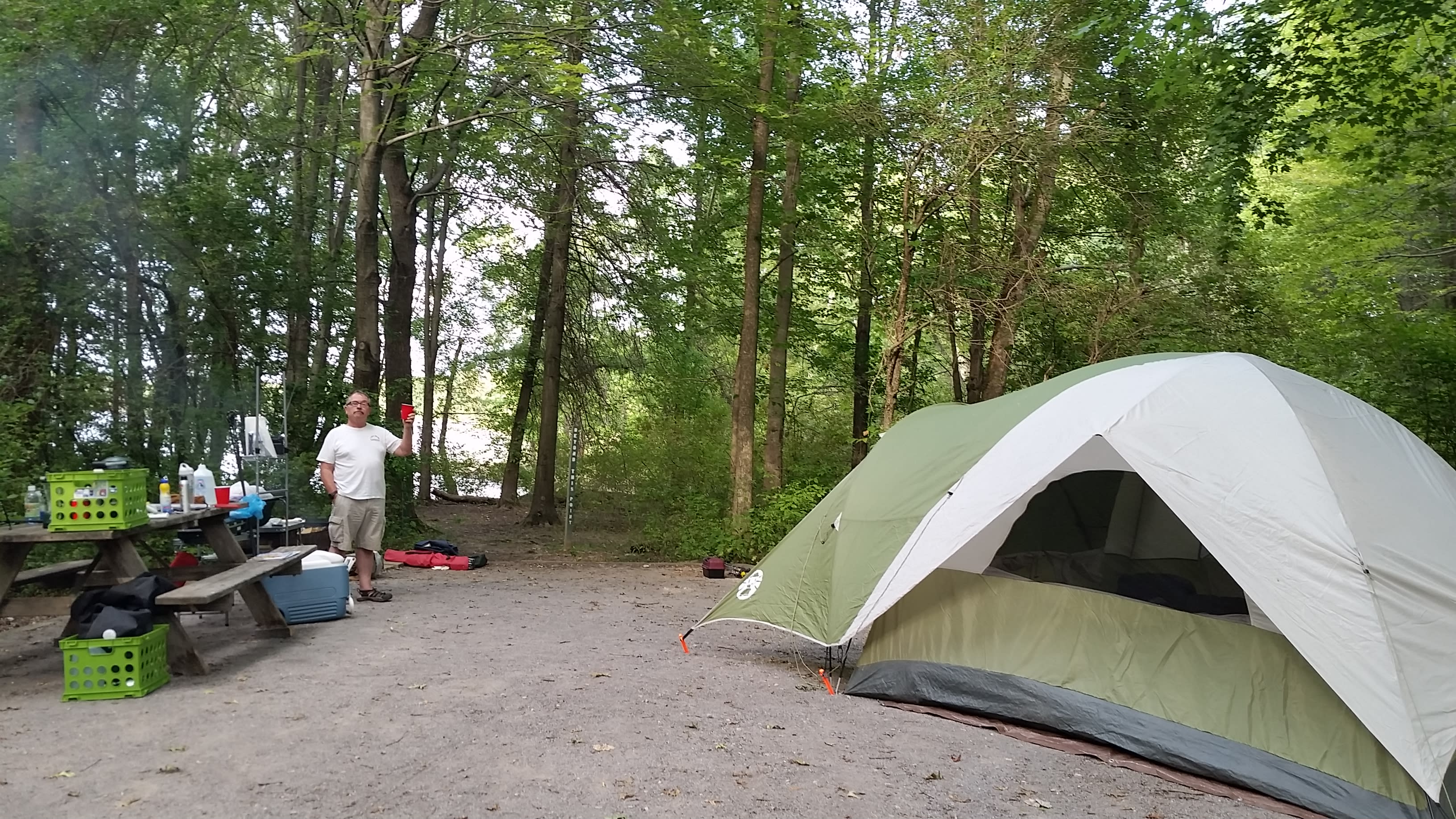 Lakeside spot with shade