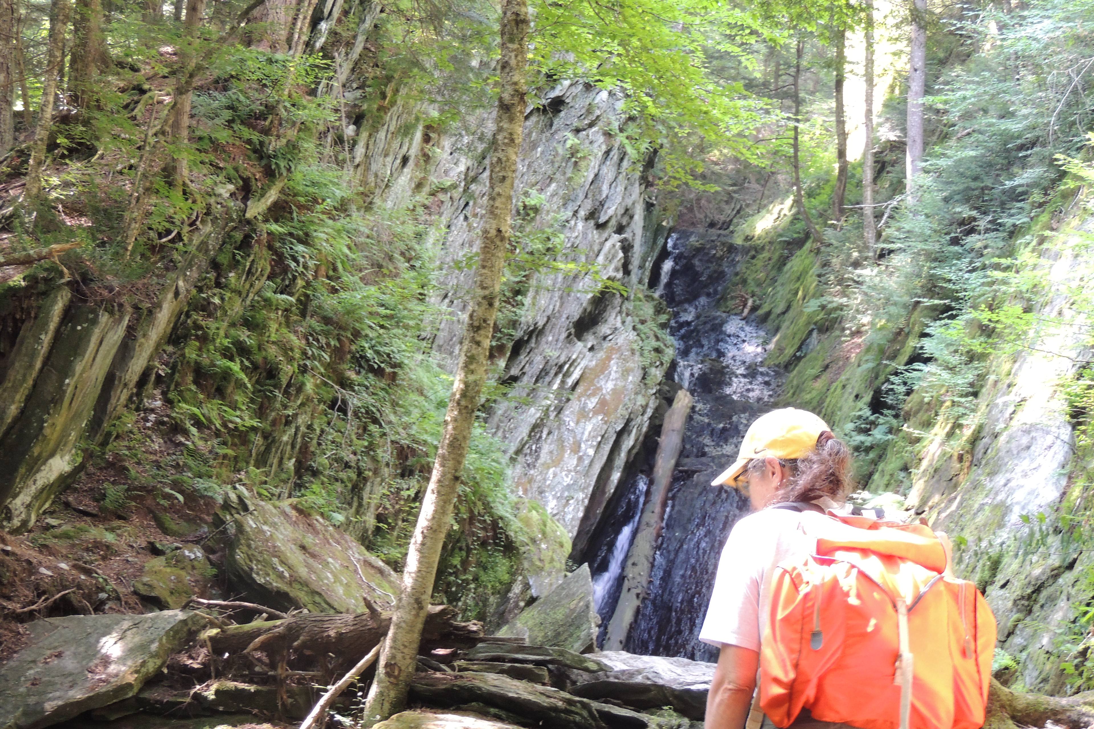 Tannery Falls is a short drive from the campground.