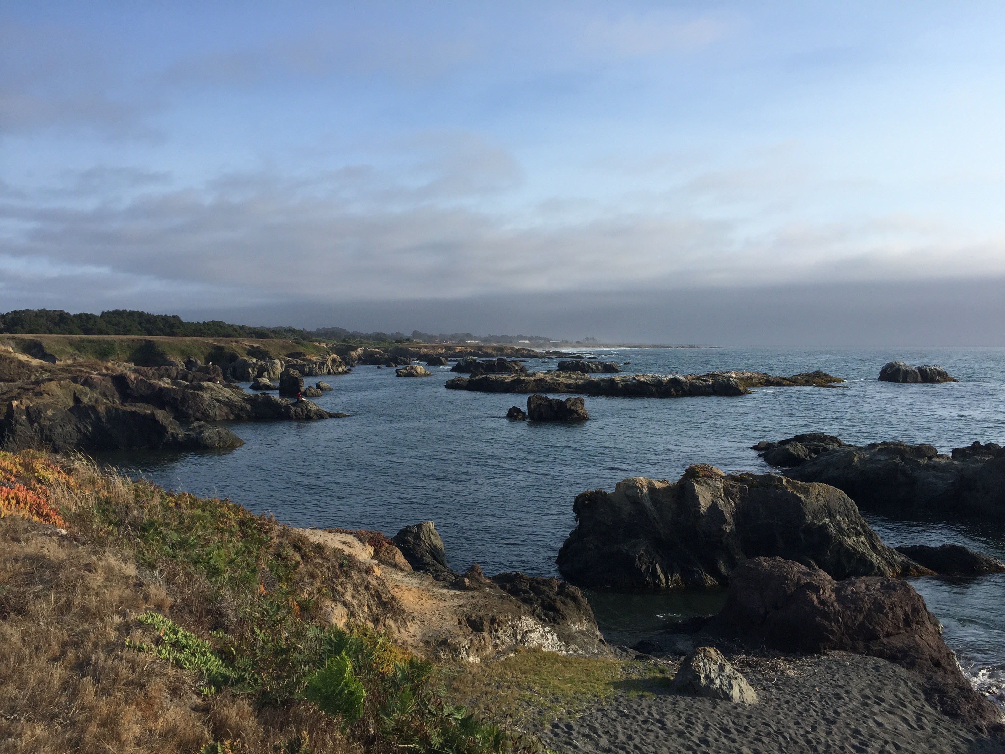 When you take a walk out to the point, this is the view south at sunset.