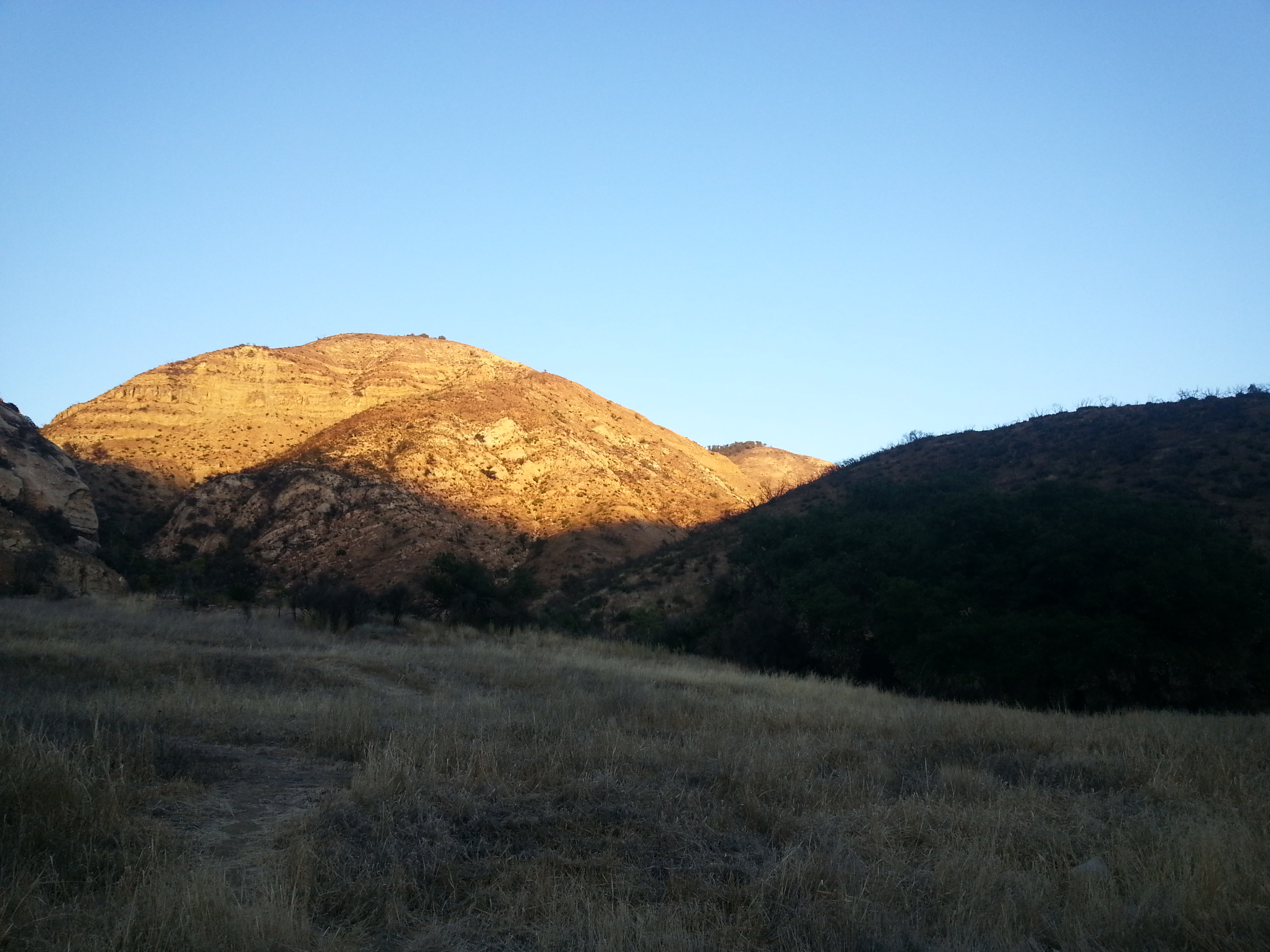 Sunset on the surrounding mountains