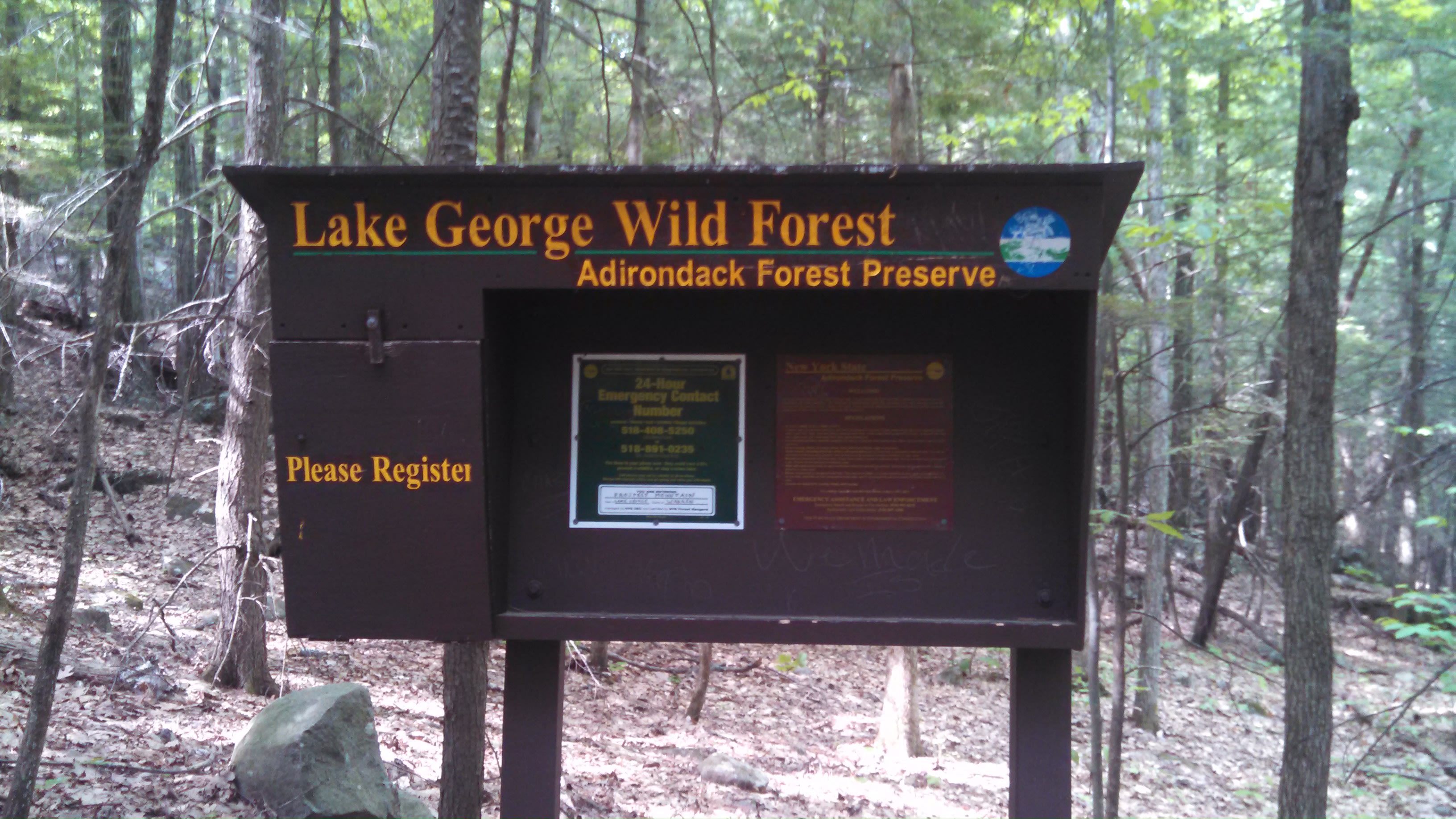 Start of hike up Prospect Mountain