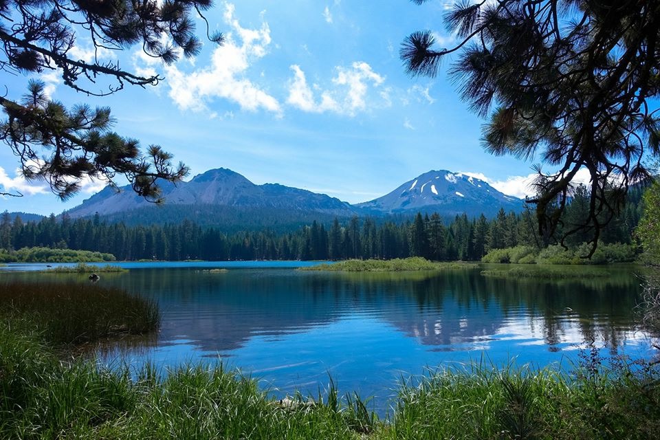 View of Mount Lassen when hiking around Manzanita Lake