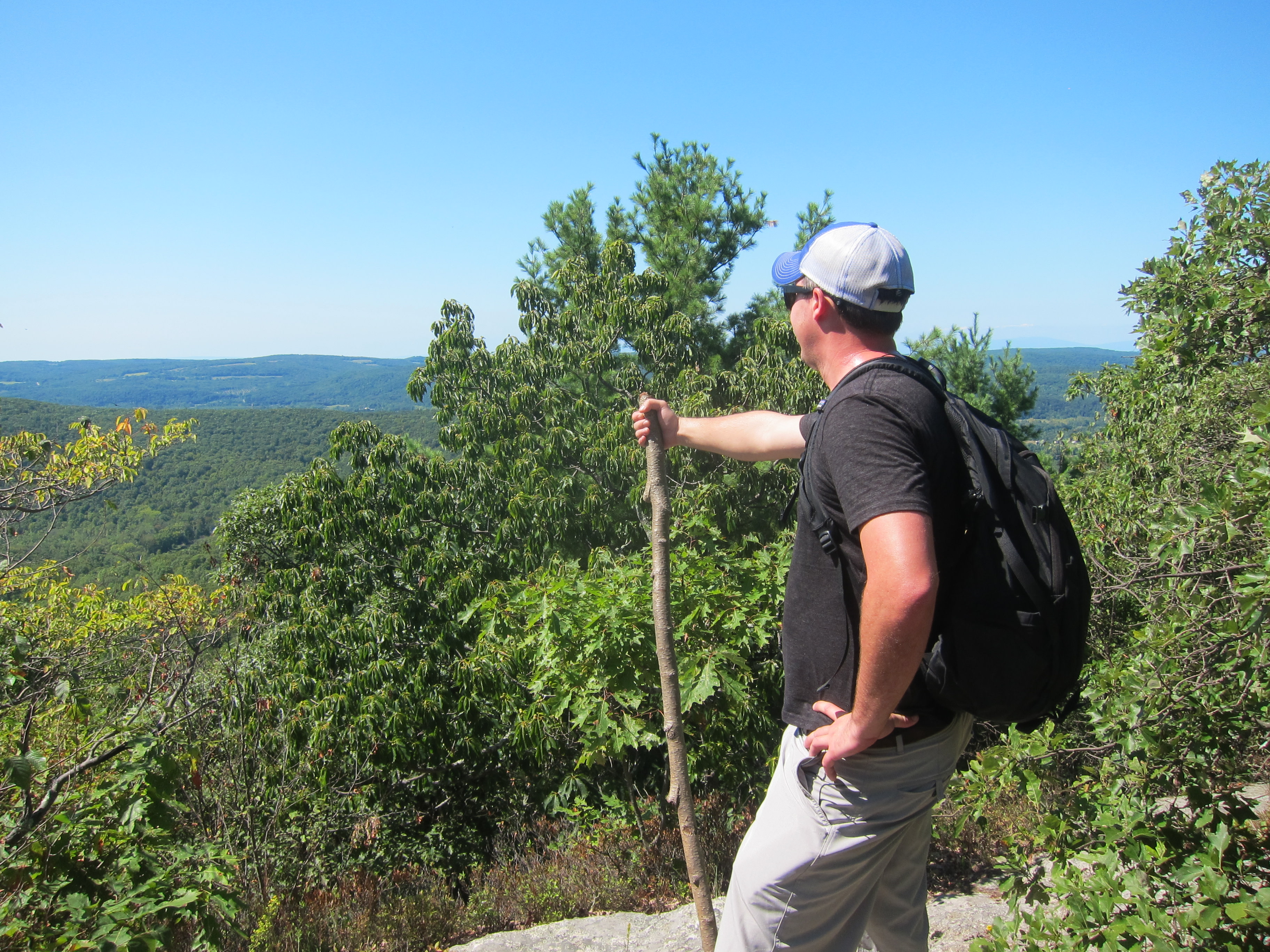 The Appalachian Trail runs through the park... blue markers help keep you on route too... 