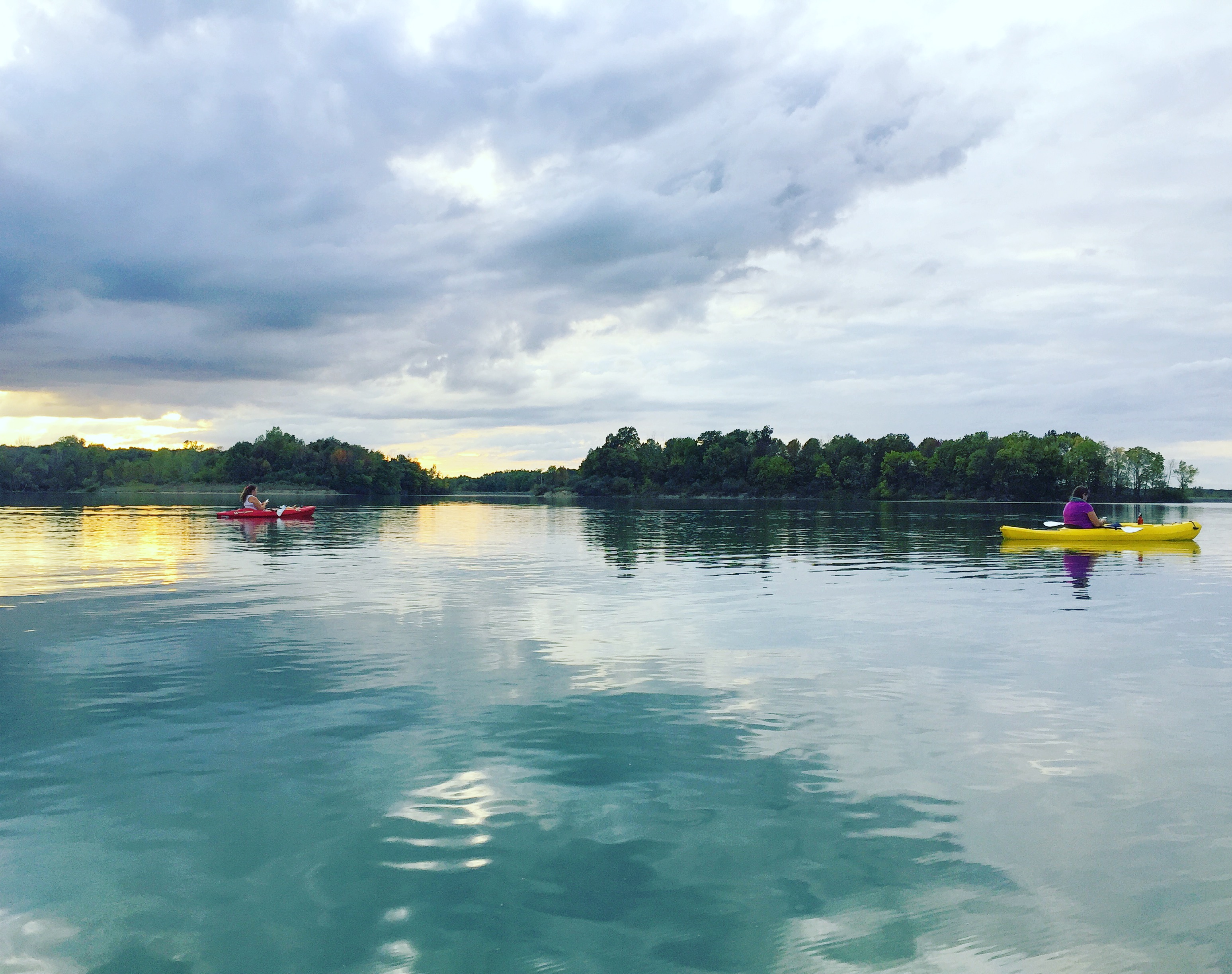 The first sunset of fall on Summit Lake.