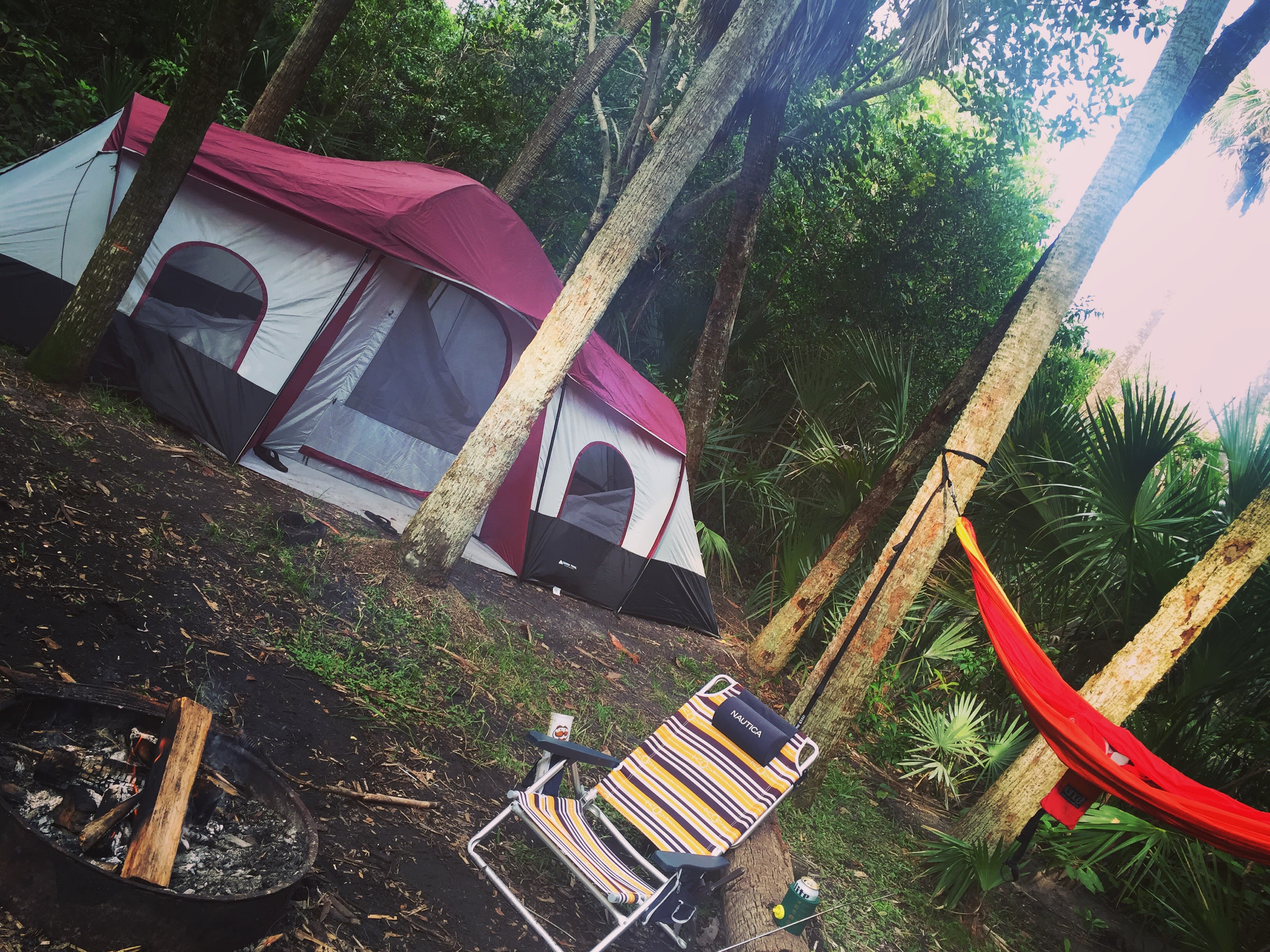 The primative camp sites at the Sebastian inlet marina are also available and still on the property of the State Park. 