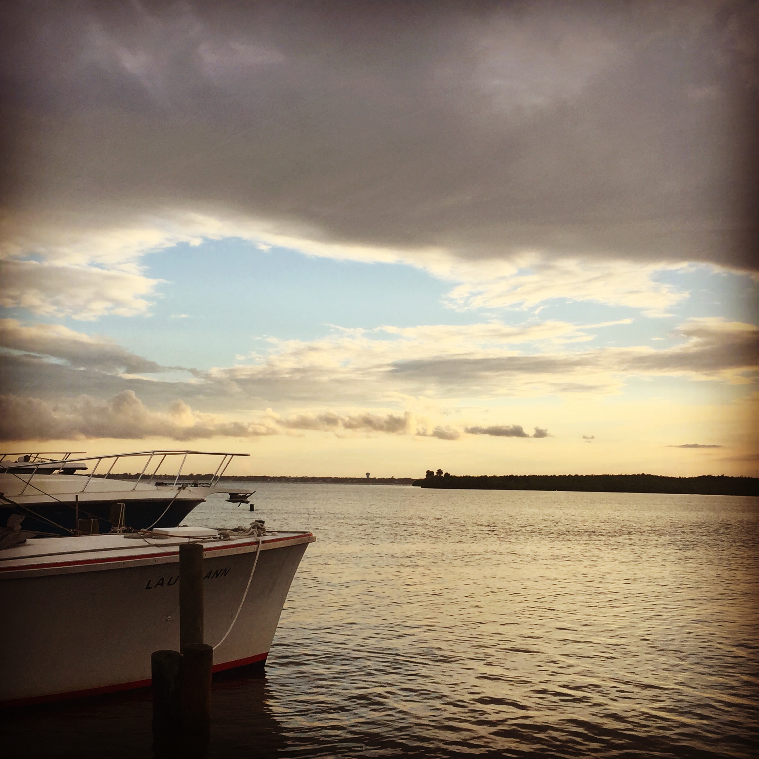 Sunsets and watching the boats come in make for a beautiful evening. 