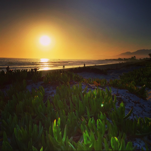 The sunset was perfect.