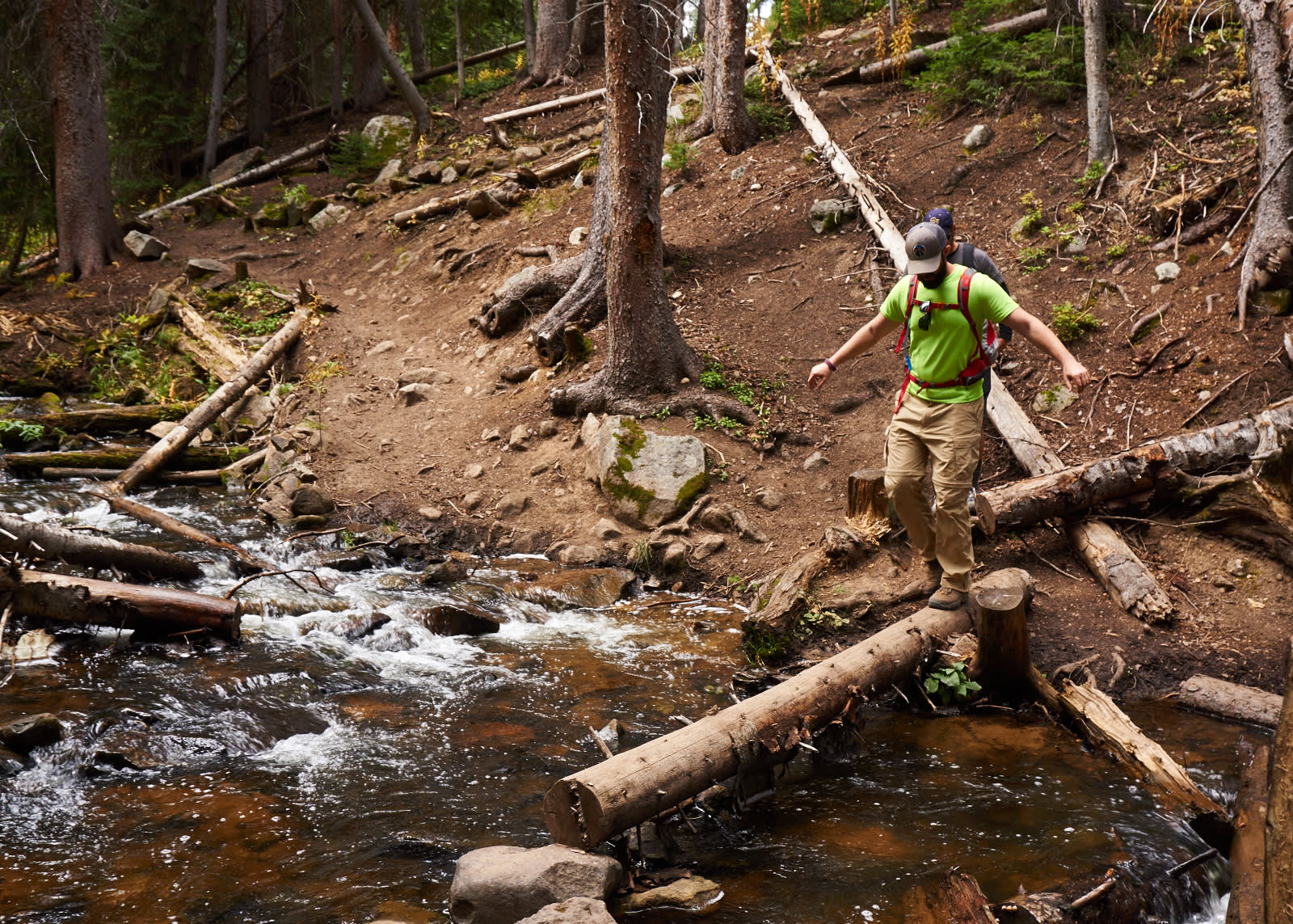 The original mountain men didn't need fancy bridges to ford creeks, and neither do you on the Three Lakes Loop.
