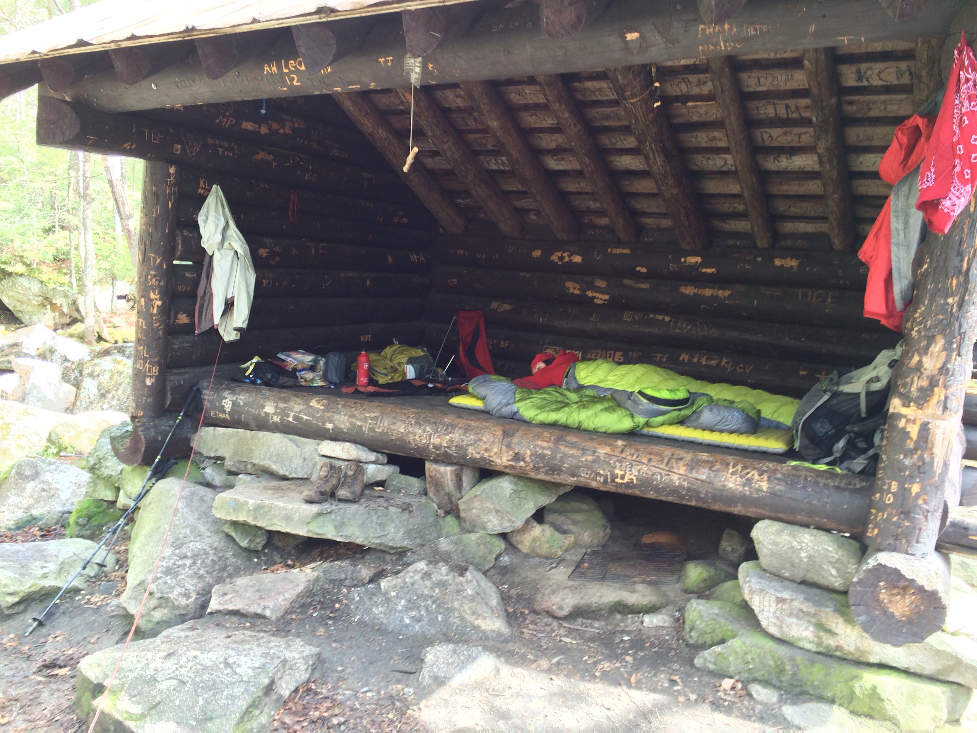 A look at the sleeping area at Coppermine Shelter.