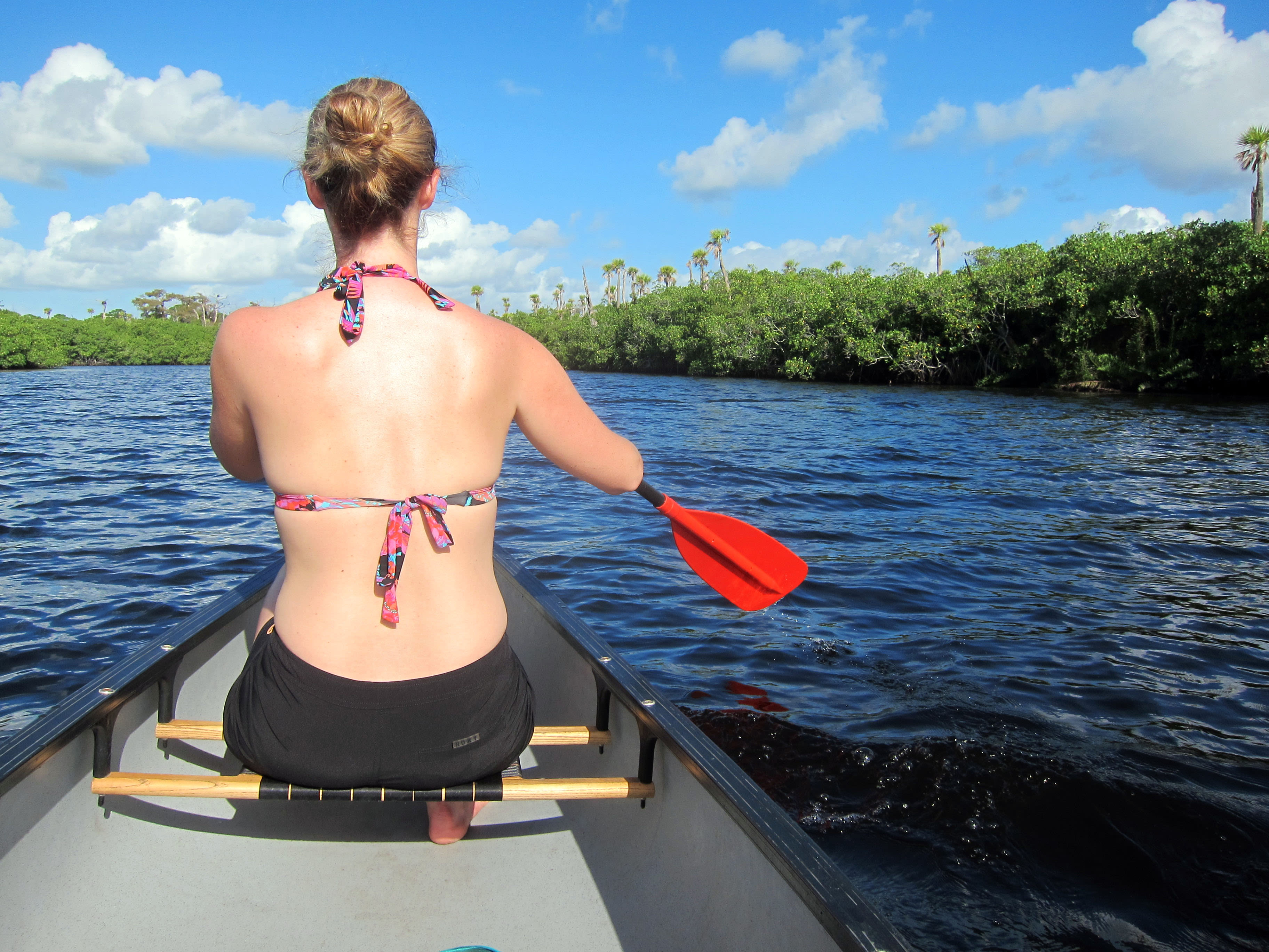 Rent a canoe with a friend and paddle the two hours to the wild man trapper site. Watch for manatees playing in the waterways. 