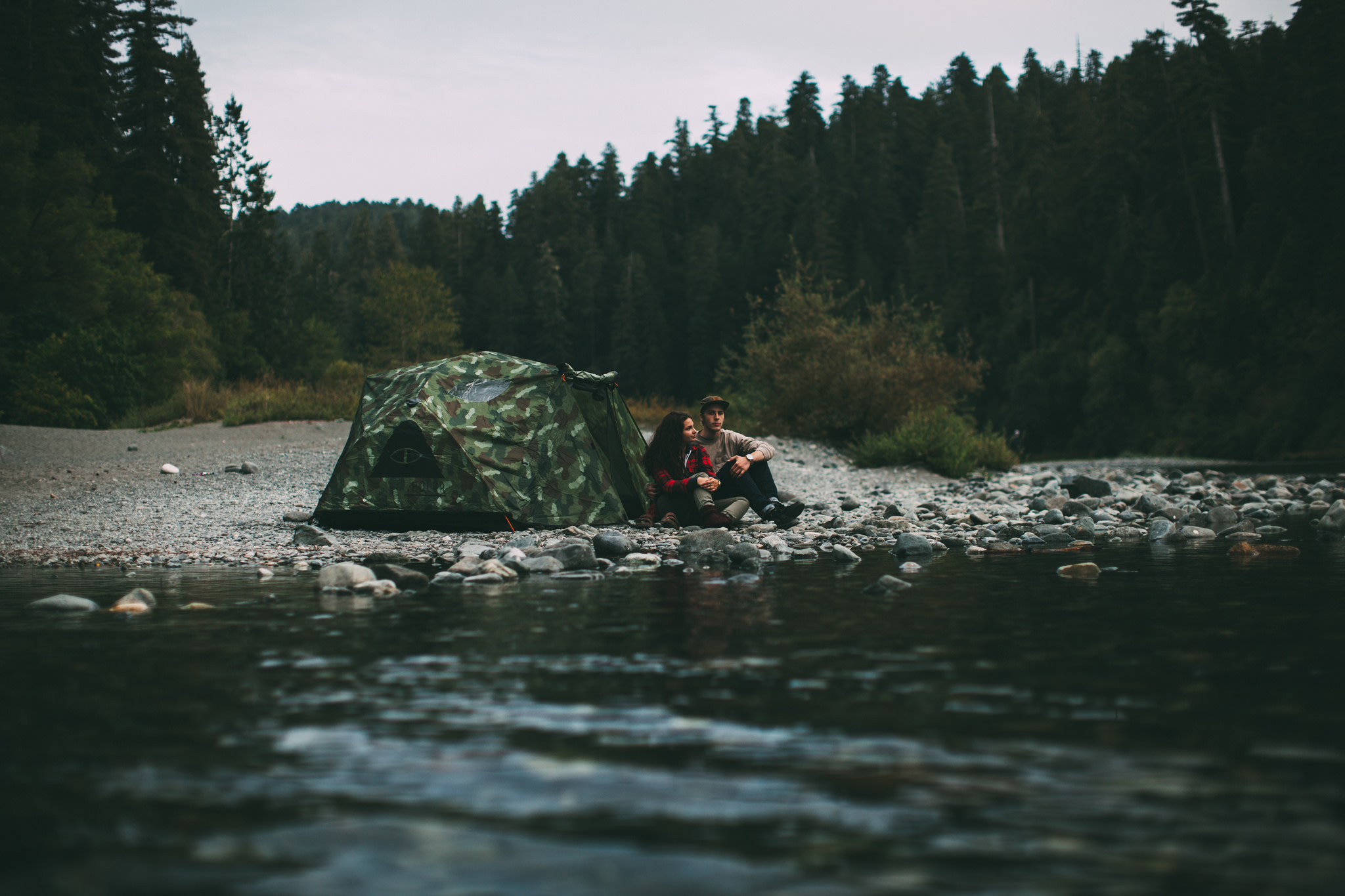 Camping by the river at Jedediah.