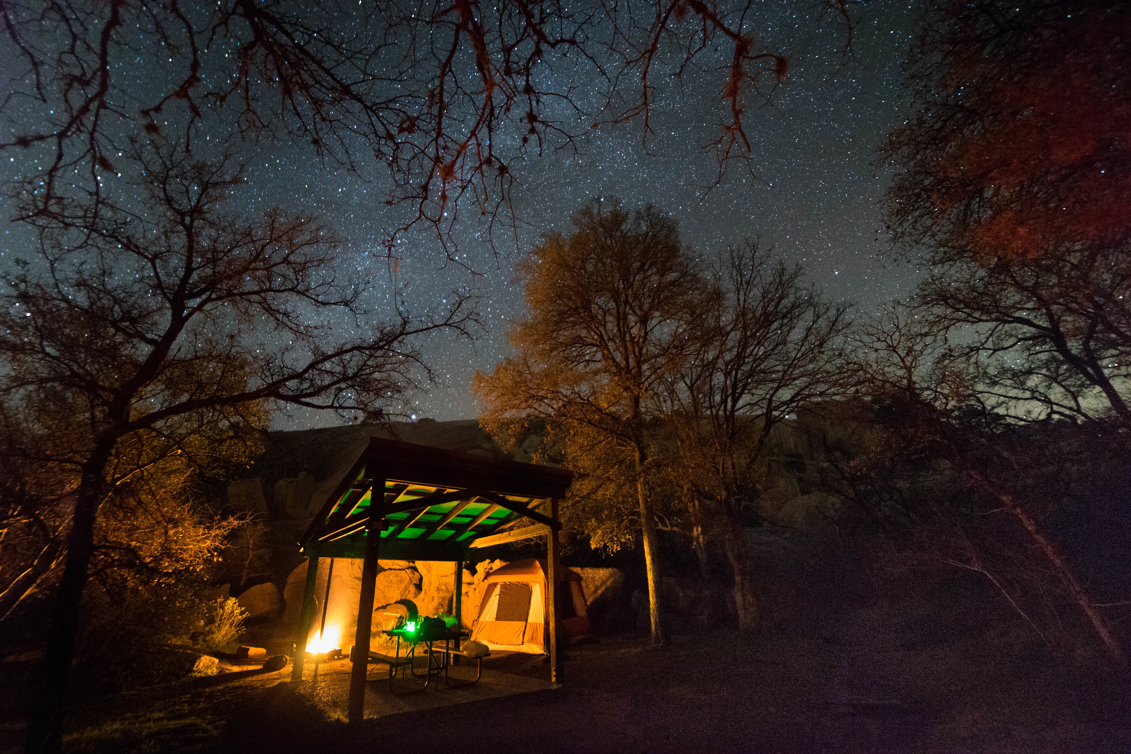 Campsite #35 at night