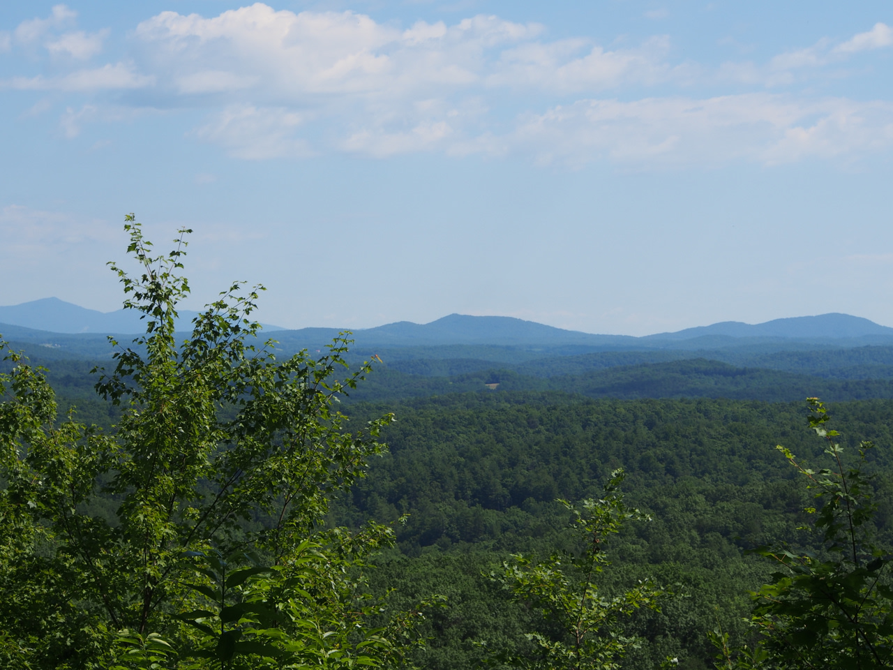 A view of the Blue Ridge from one of the hiking trails.