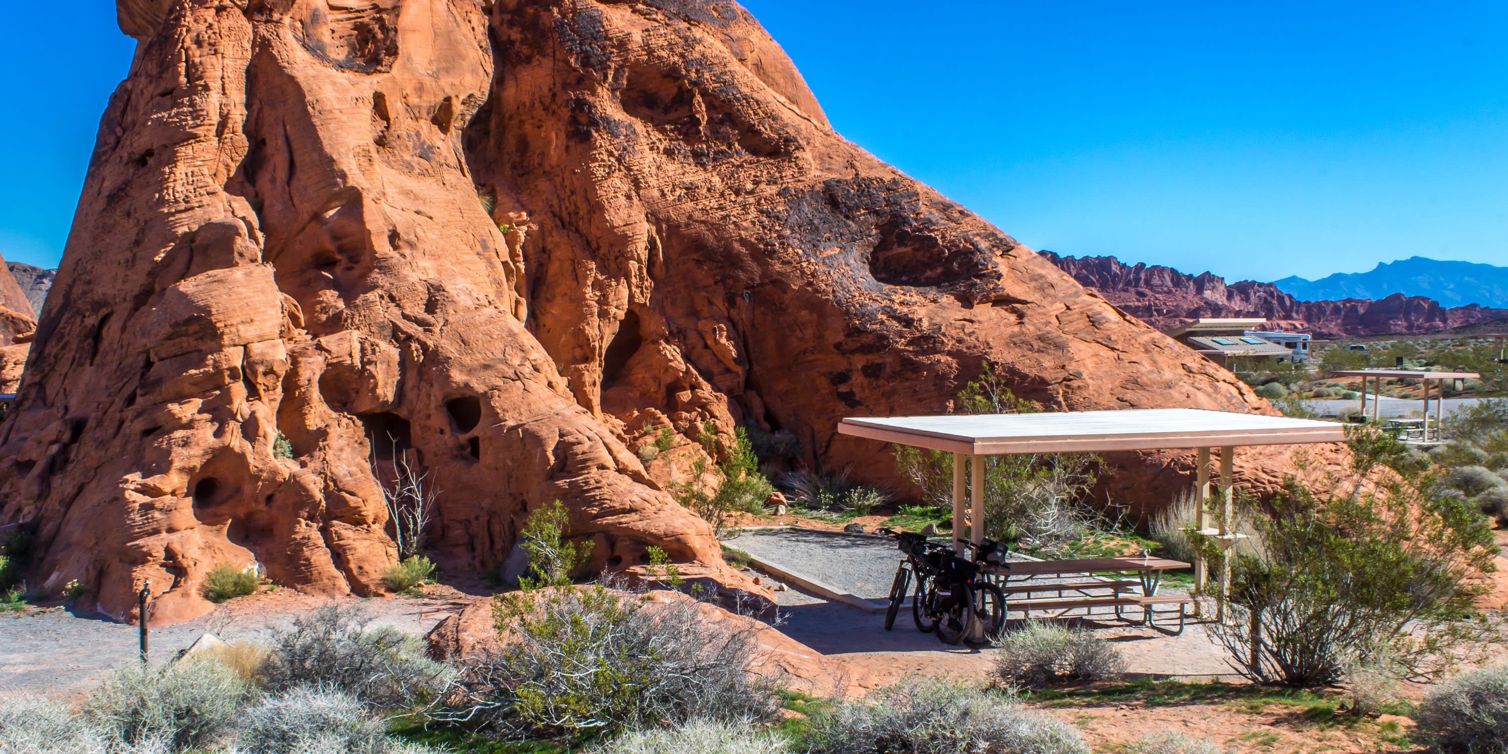 This is really camping in the rocks