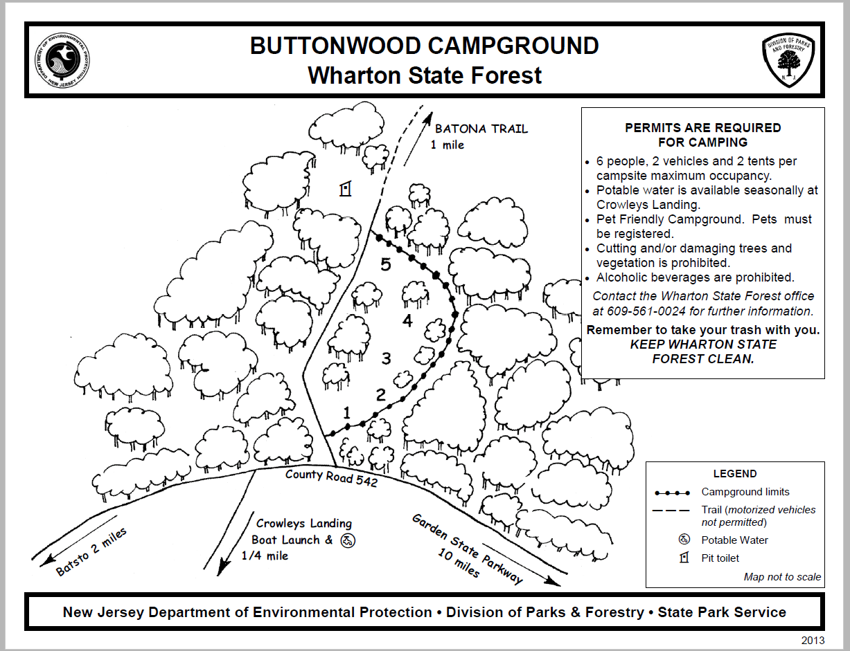 Here is the campground map from Division of Parks & Forestry.