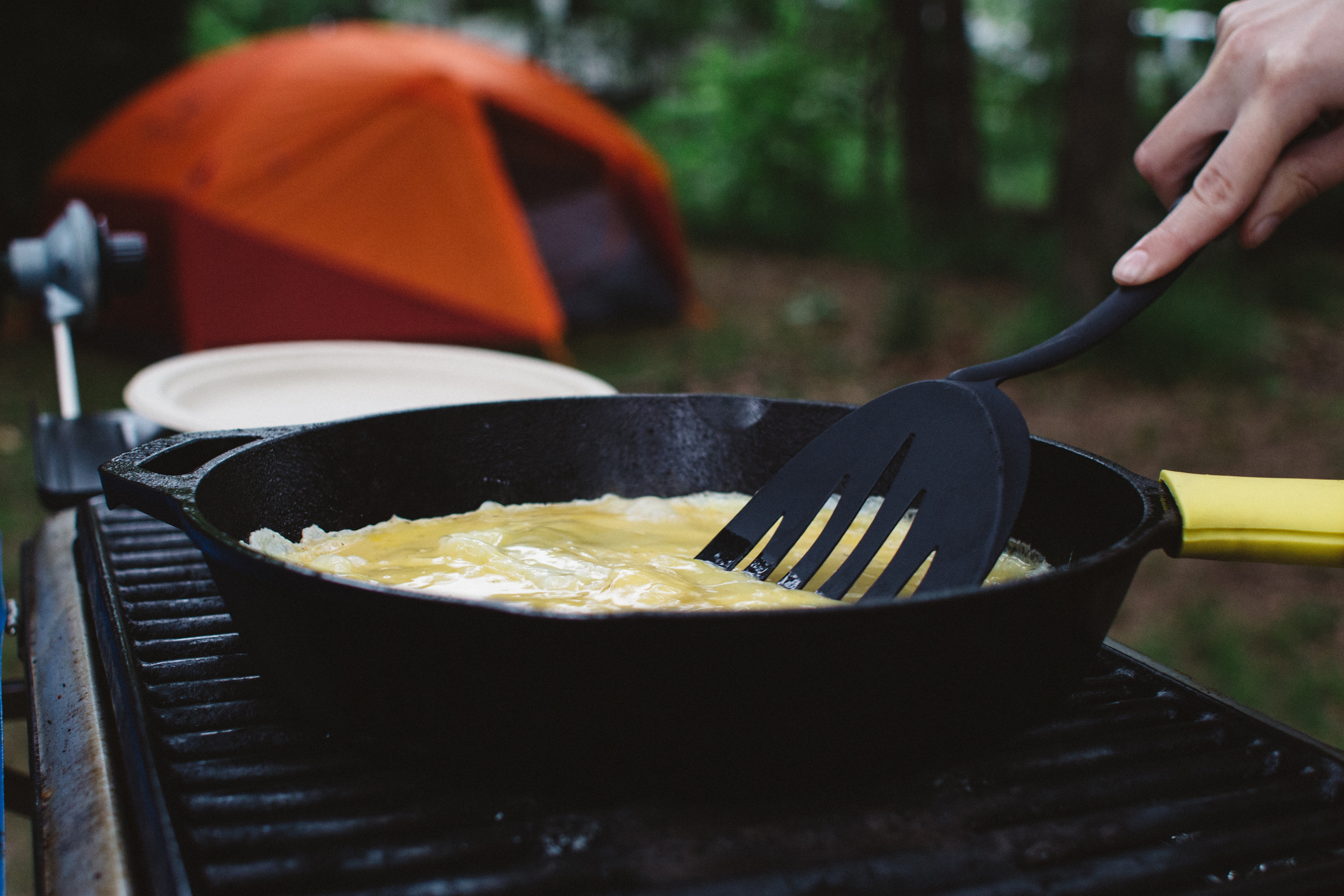 Pack the cast iron skillet. Breakfast is best enjoyed slow here. 
