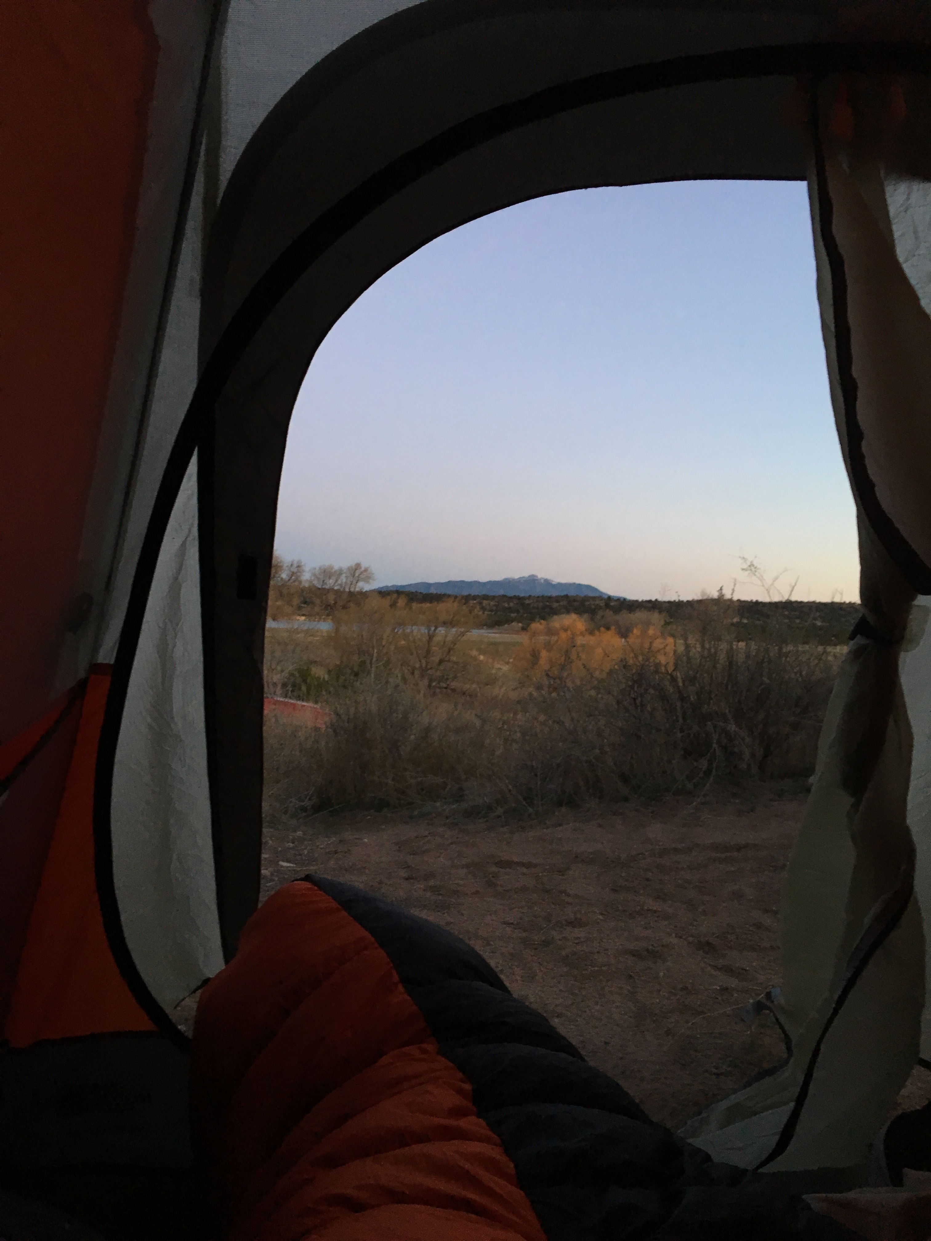 Good view in the morning from the tent