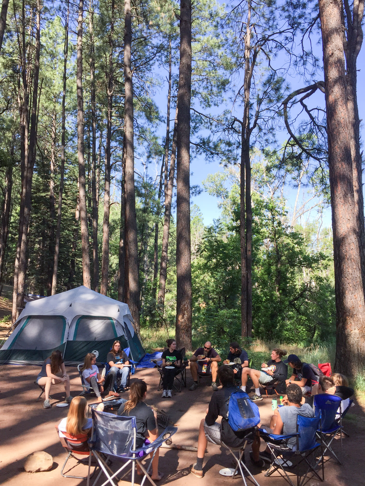 This campground is great for small single-tent families, or big groups like ours. Even though most sites were full, we were far enough from other groups to have our own space and not be in the way. Photo taken with iPhone 6.