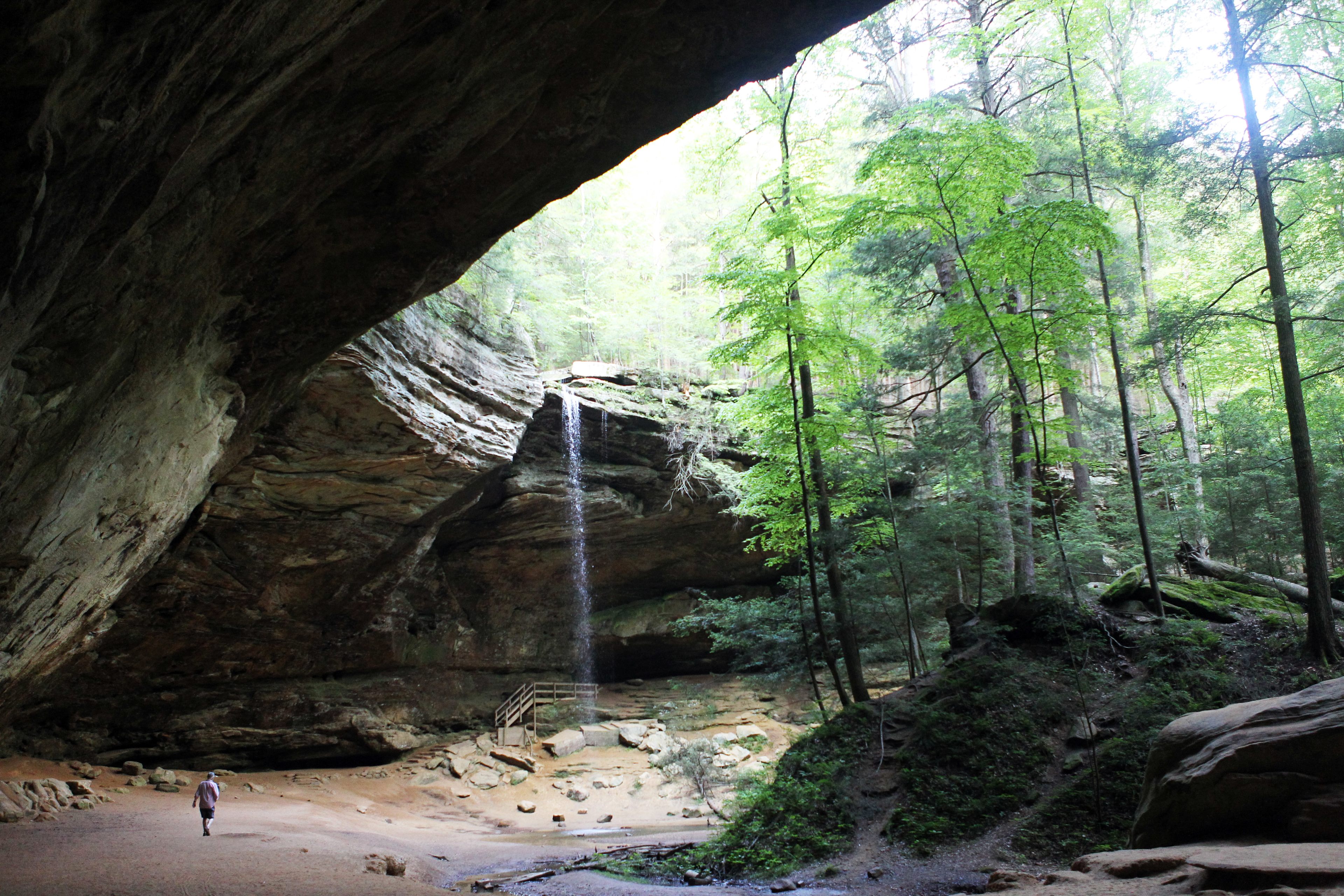 Ash Cave, Hocking Hills.  The trail's a little tame, a little groomed, but head out there in the evening, when things settle down, and you'll appreciate the quiet.