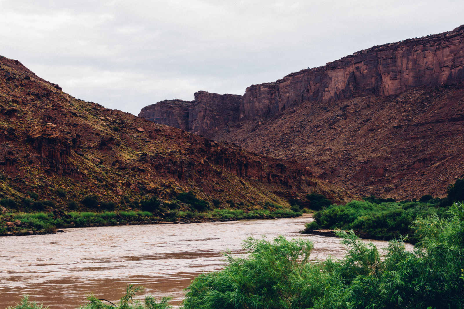 The view from my tent at Big Bend Recreation Site....