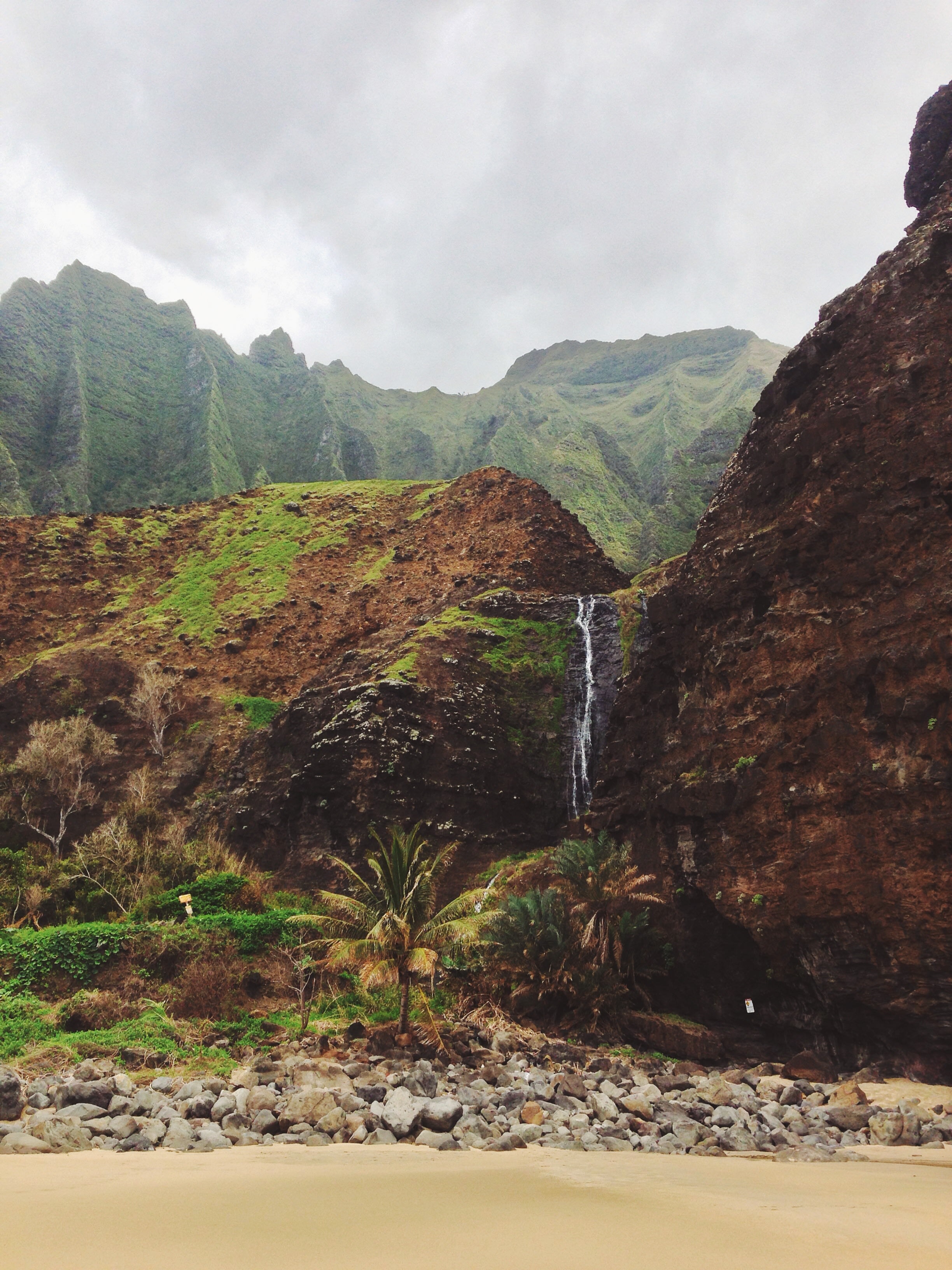 The end of Kalalau Beach