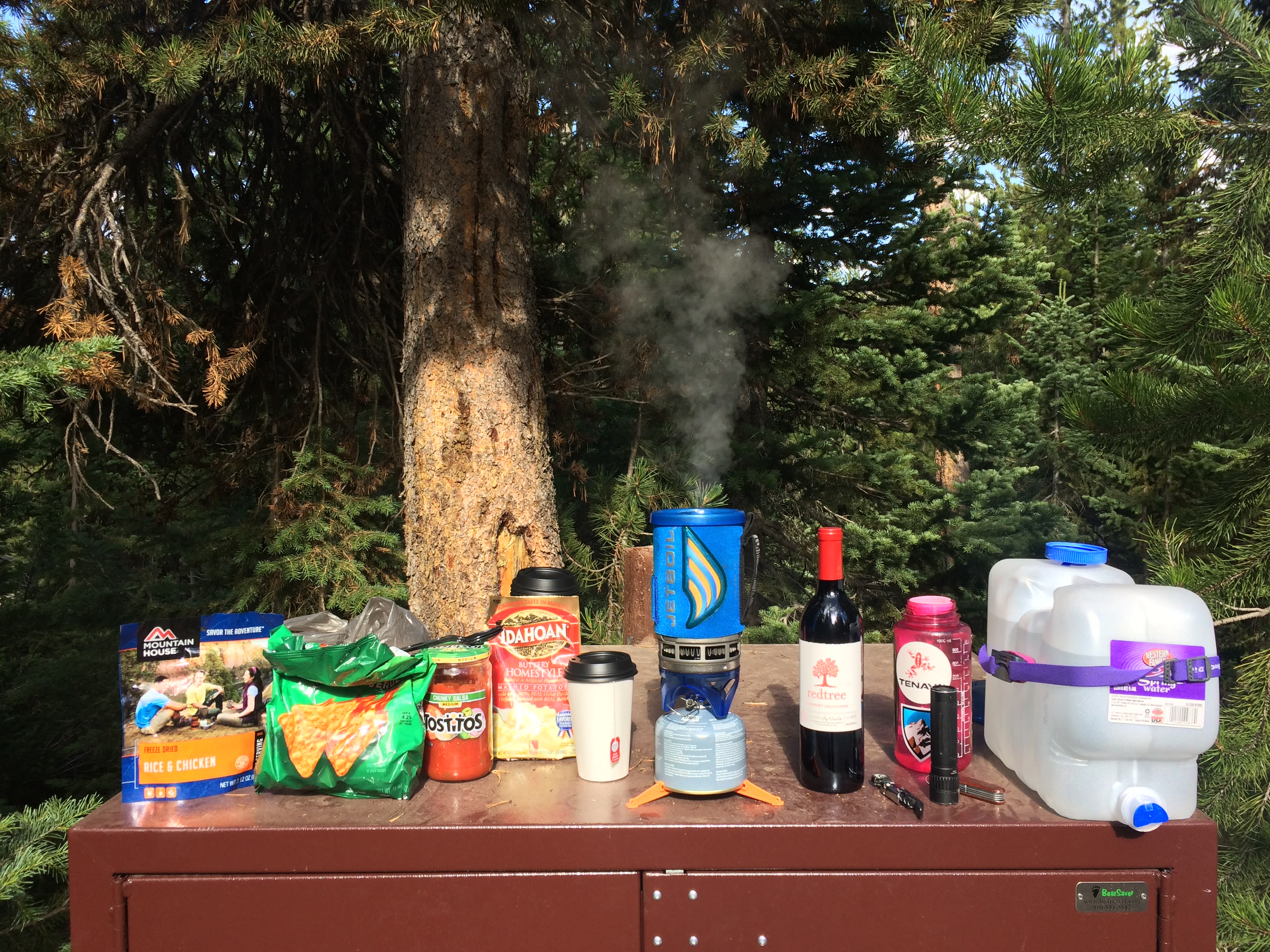 All campsites equipped with spacious bear boxes.