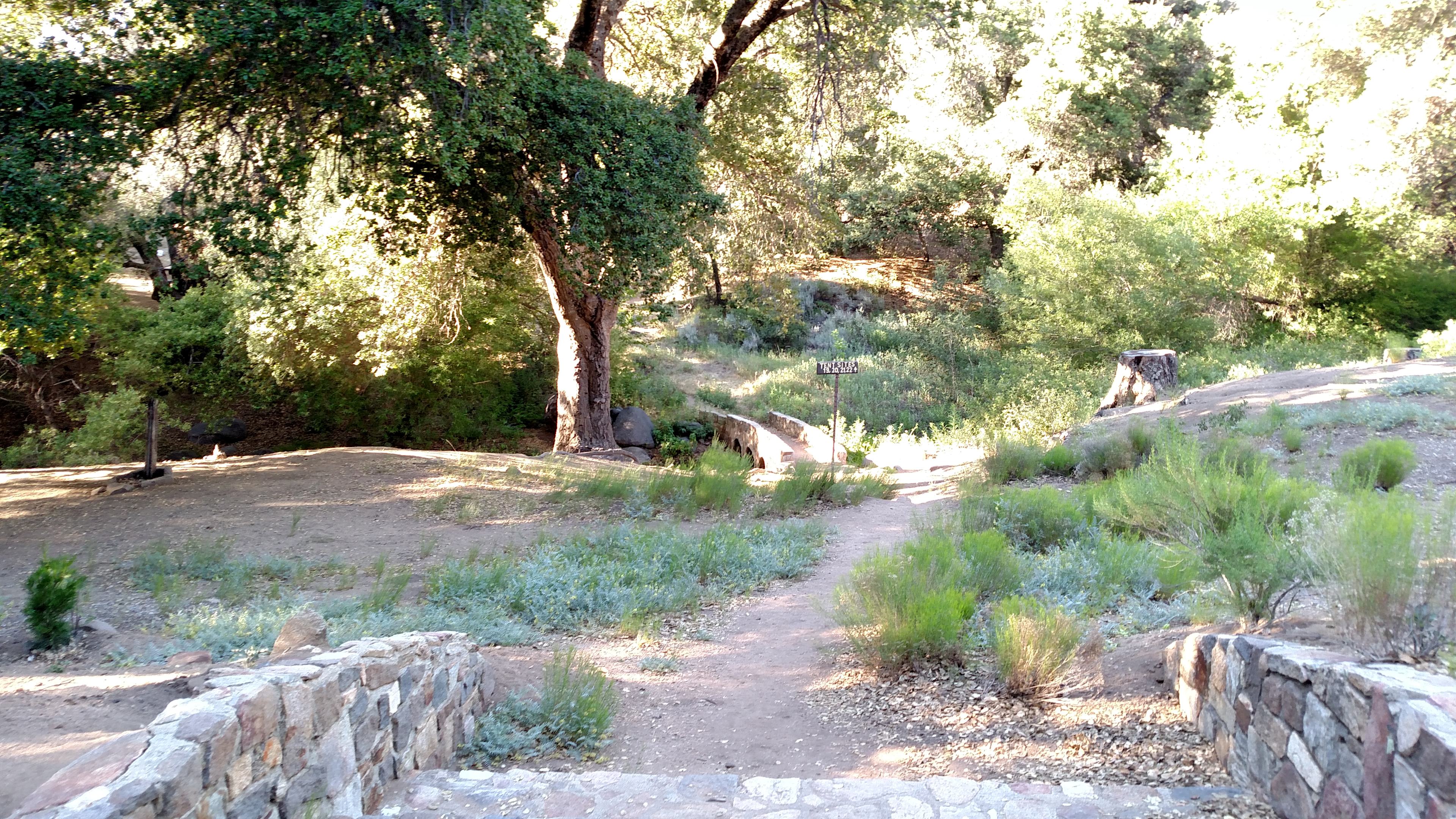 Stone stairs leading to campsites 19-22.  To use these sites, you must carry your equipment from your car to the campsite.  Tents only.