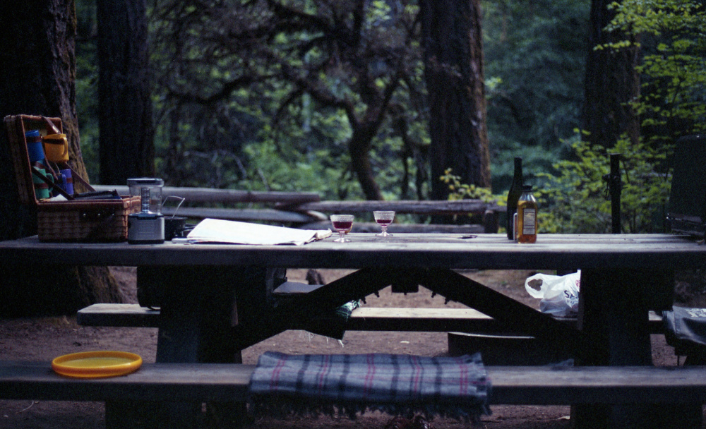 Camp dinner table at Horseshoe Bend