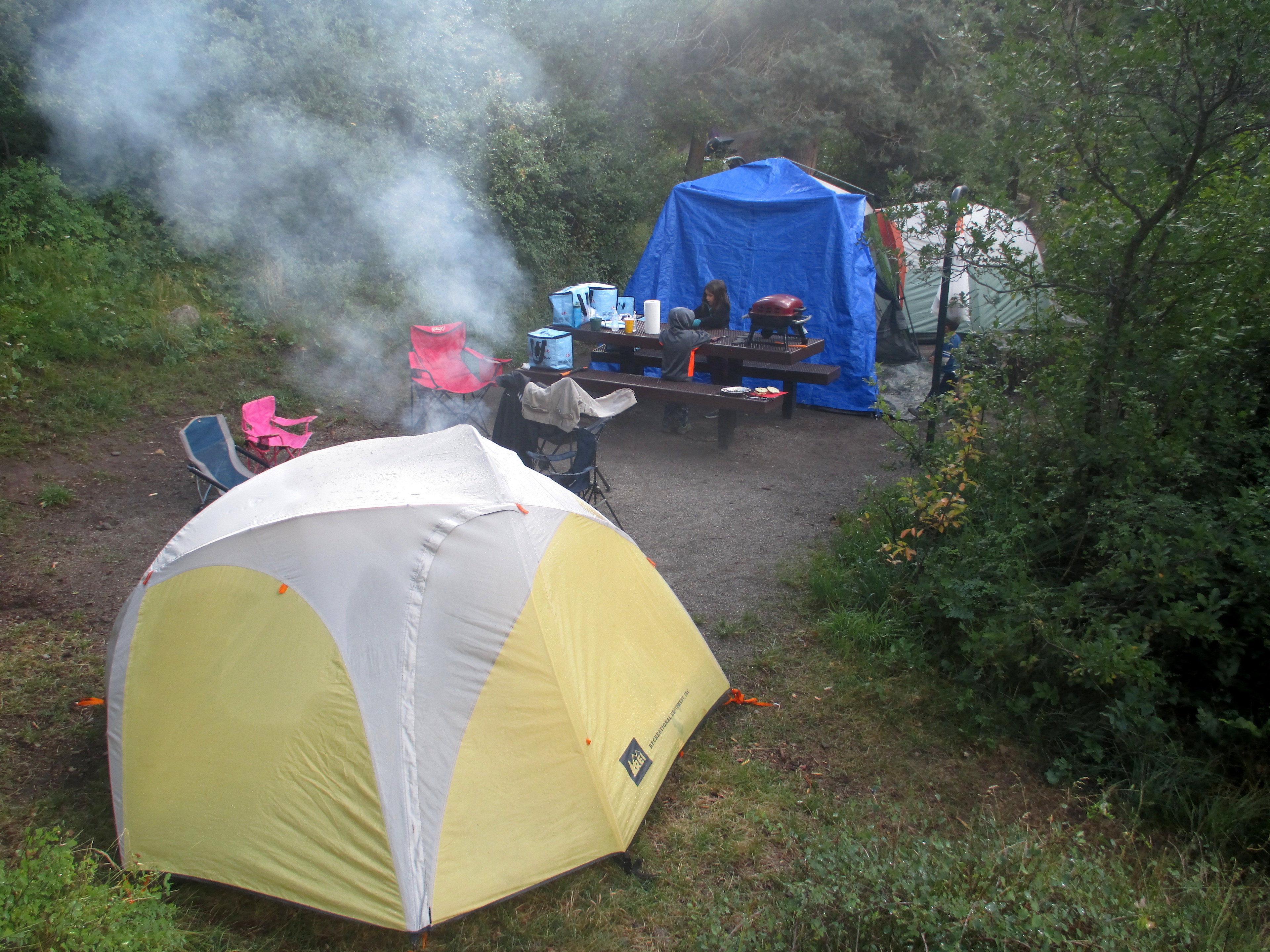 Campsite #9 - 100 yards off road, behind #10, very private and quiet.  Loved this spot.